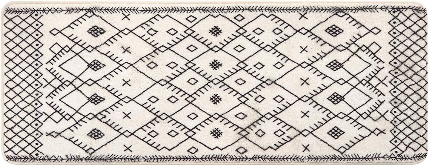 Uphome Boho Runner Rug 24x59 Non-Slip Bathroom Mat