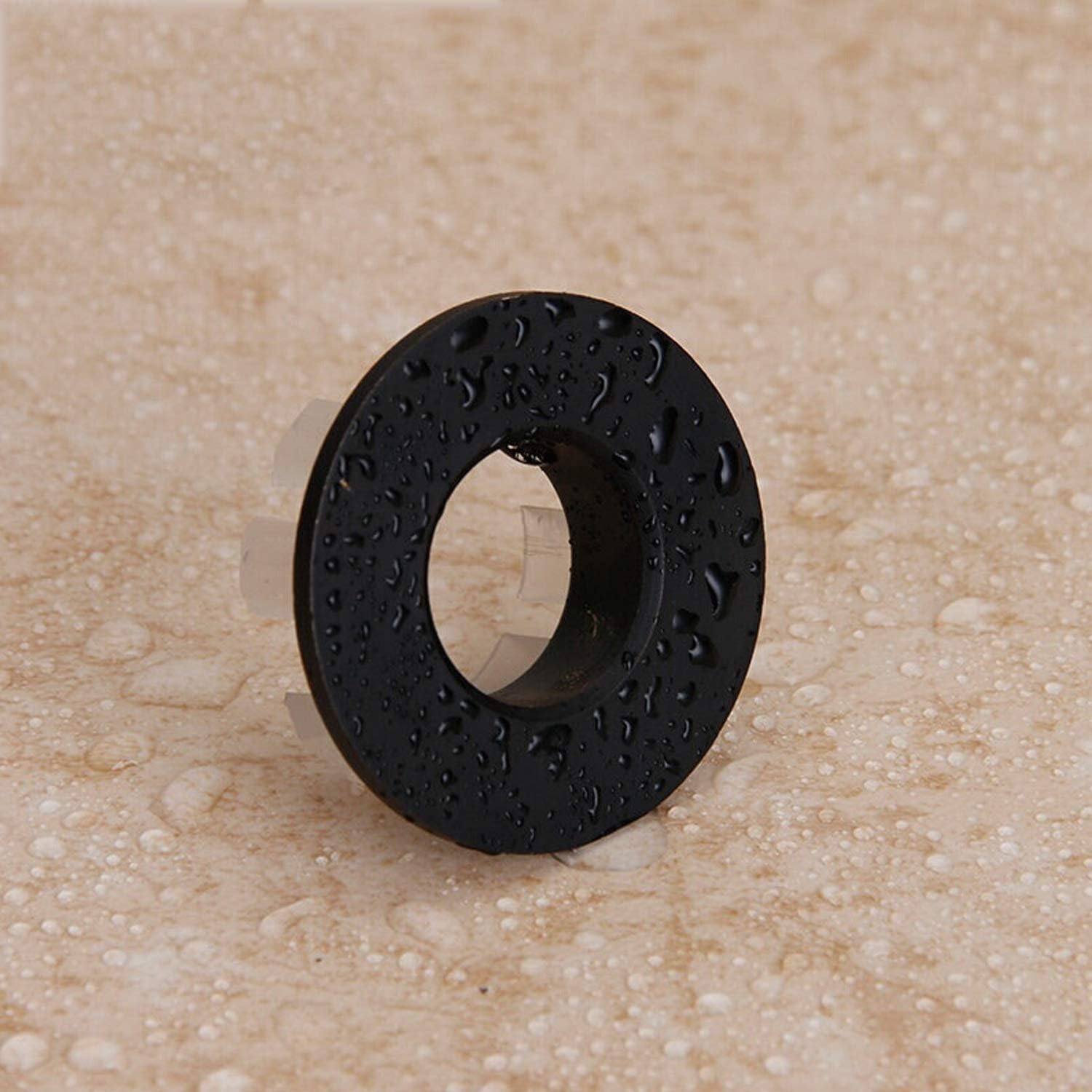 WIRFFND Sink Basin Trim Overflow Cover Brass Insert 2 PCS Matte Black