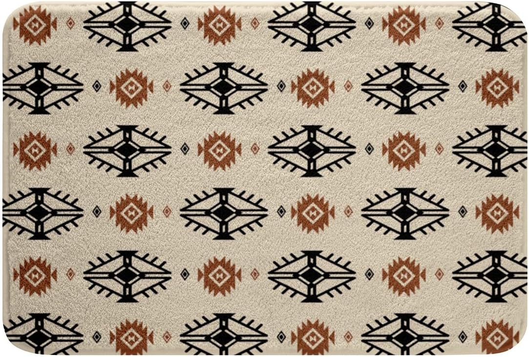 Feelyou Exotic Mexican Bohemian Bath Rug 16x24 Inch
