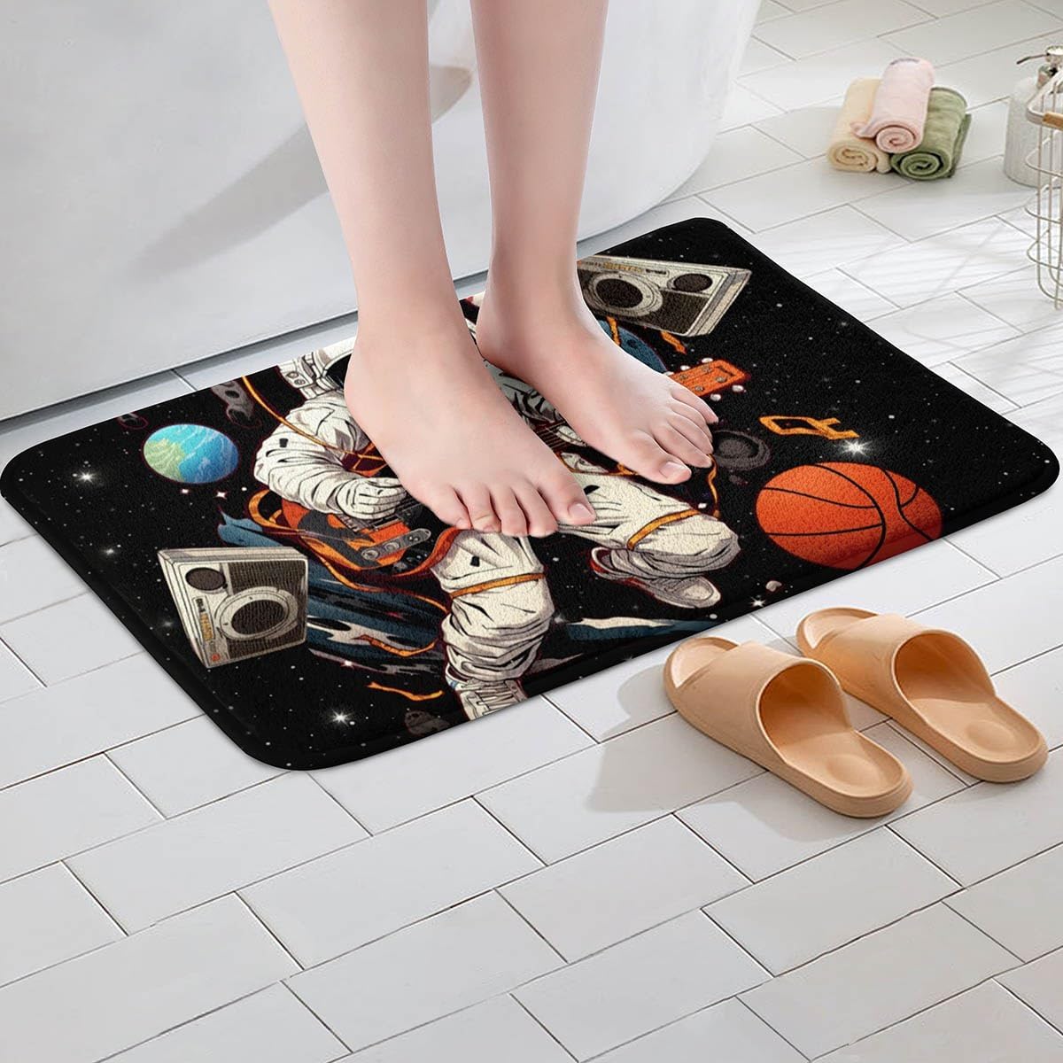 Castle Fairy Astronaut Bath Rug 16x24 Inches Soft Shaggy