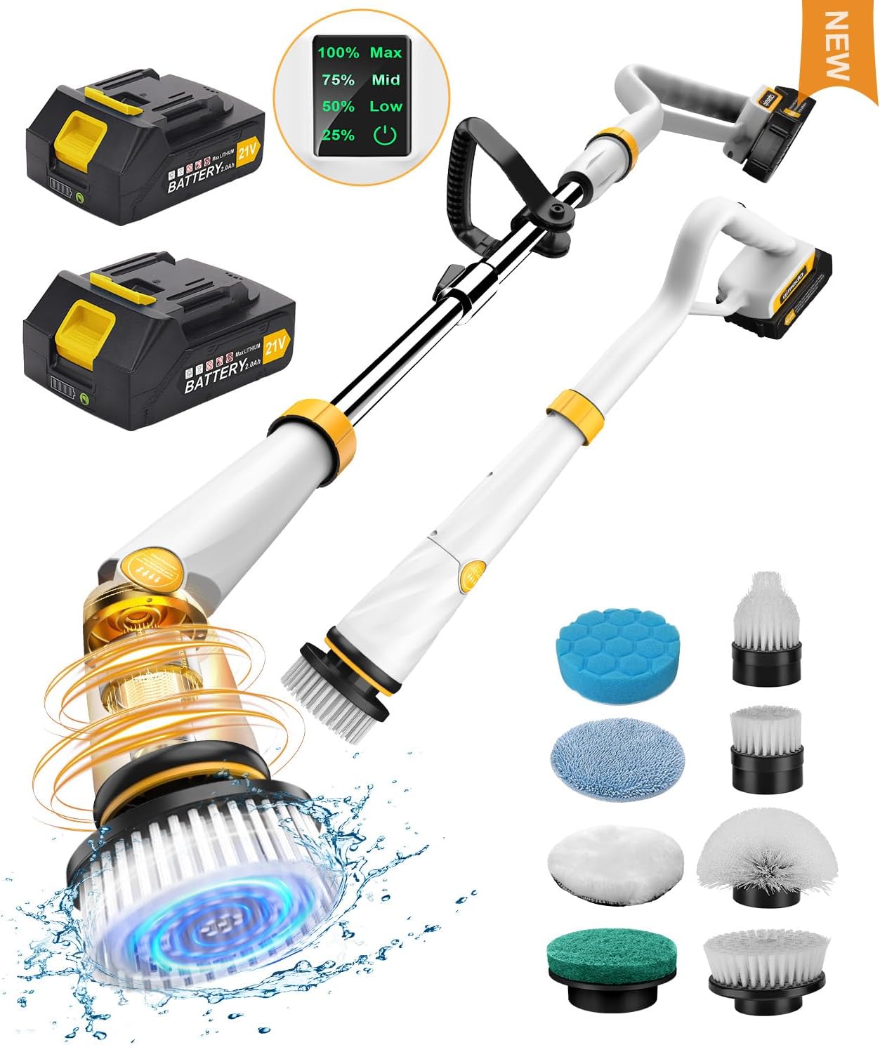 Qimedo Electric Spin Scrubber Q2 Pro with 3 Batteries