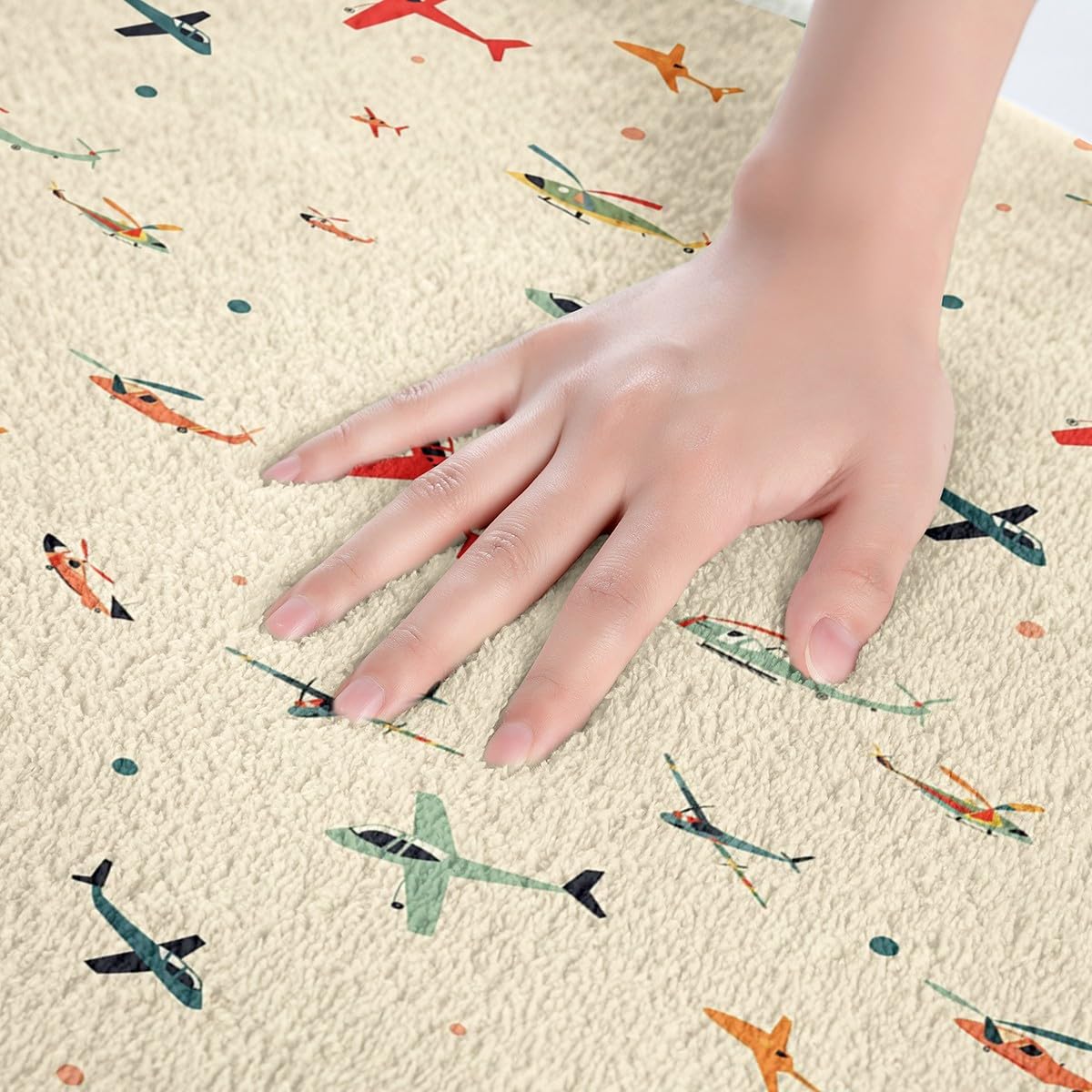 Feelyou Aircraft Doormat 16x24 Inch Non-Slip Bath Rug