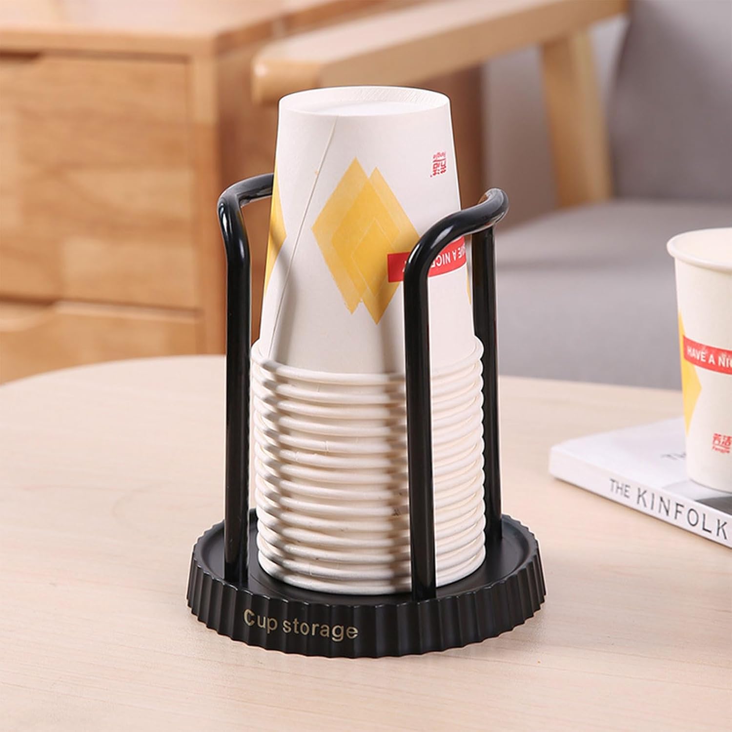 TNNOKL Paper Cup Dispenser with Holder for Kitchen and Bathroom