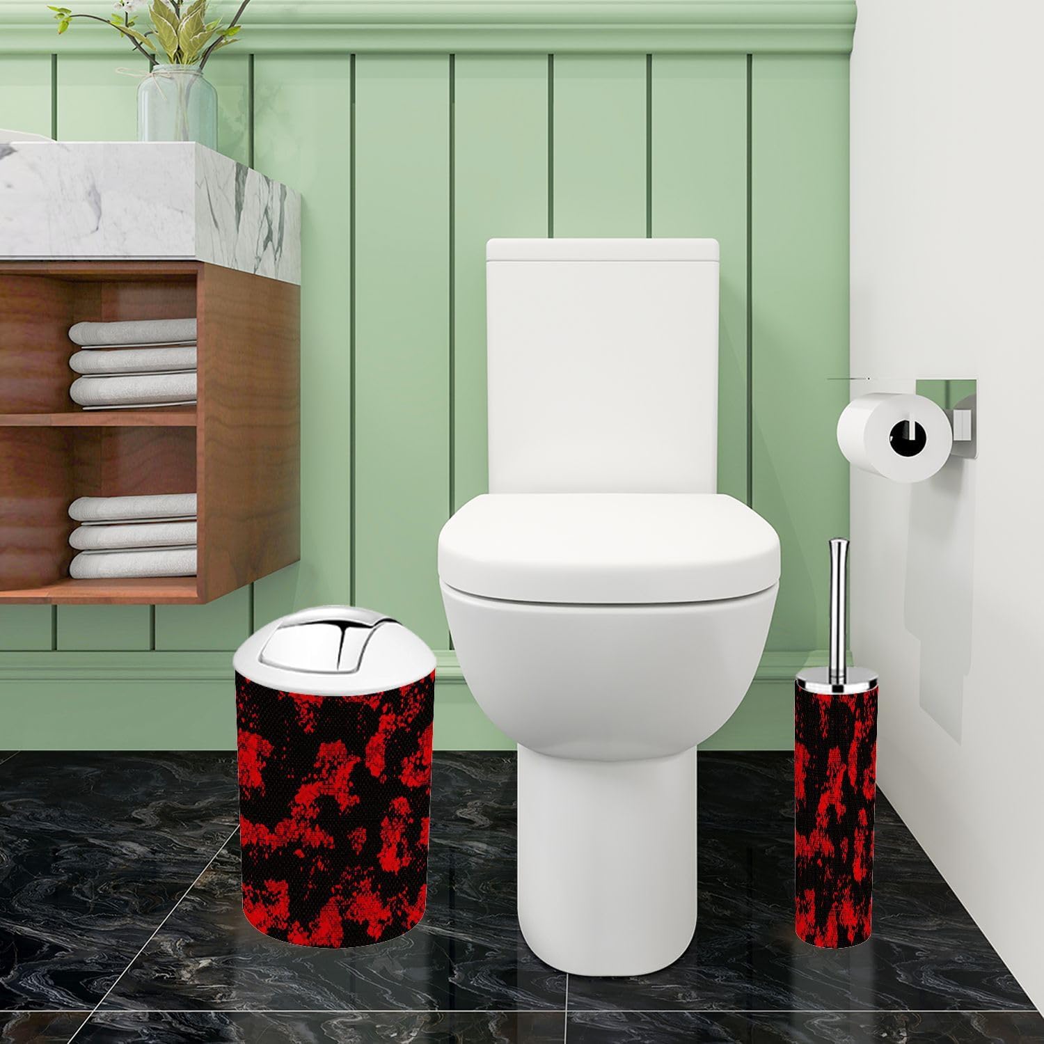 Boho Camouflage Bathroom Accessories Set 6 Piece