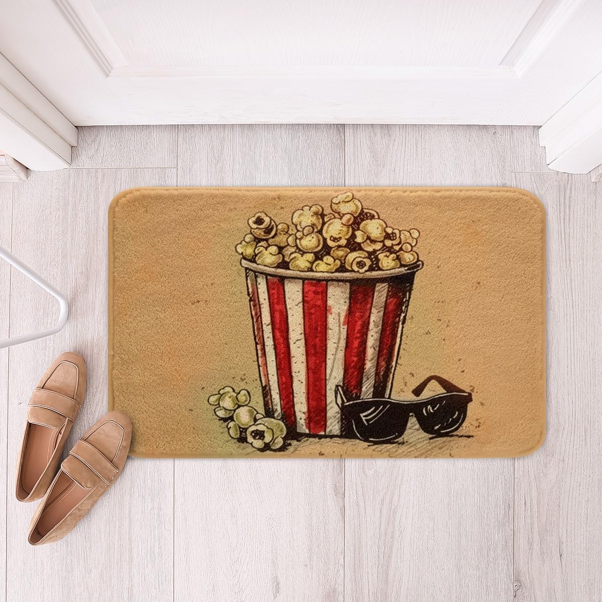 Homewish Retro Movie Shaggy Bath Rug - 16x24 Inch