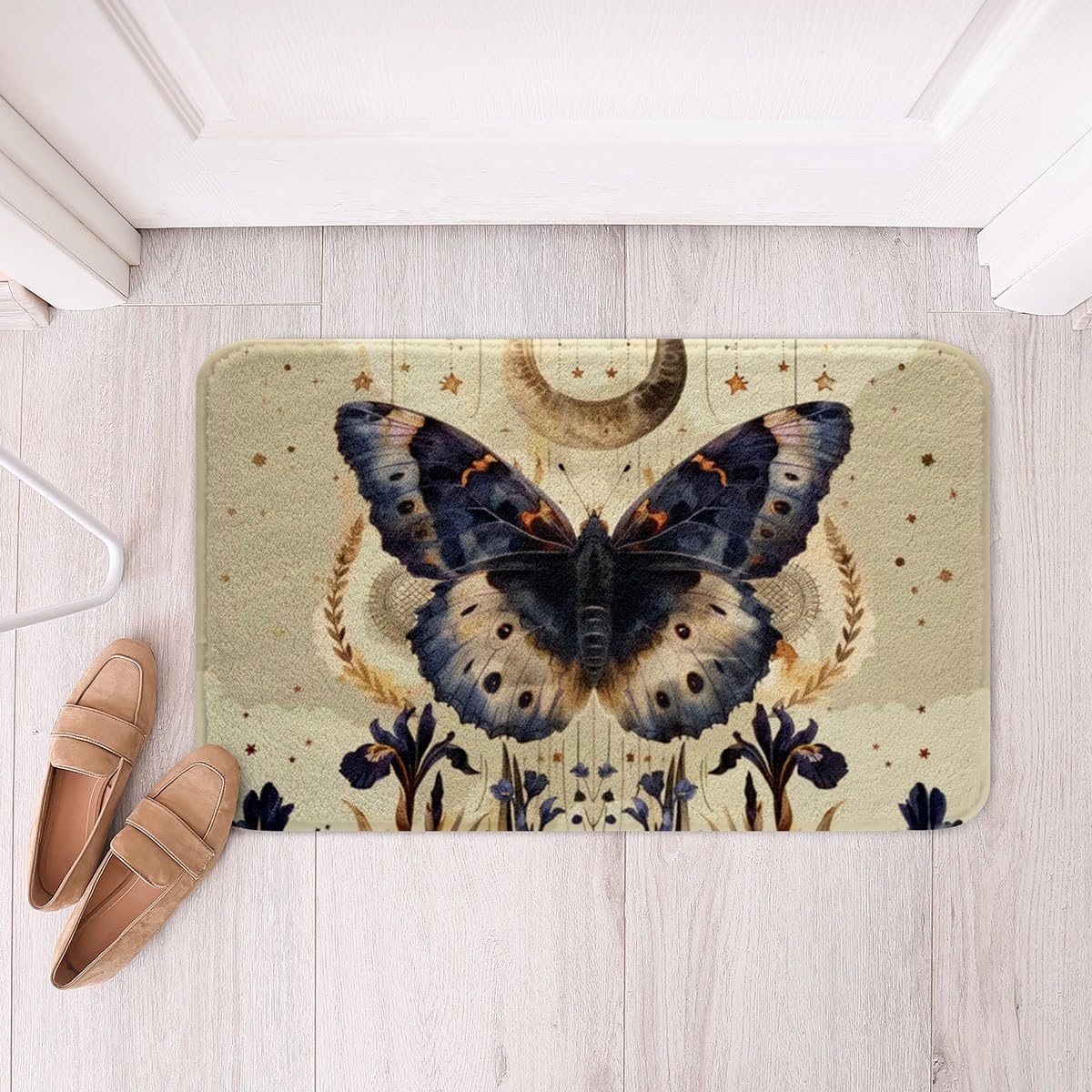 RezsoyeN Butterfly Bath Rug 16x24 Non-Slip