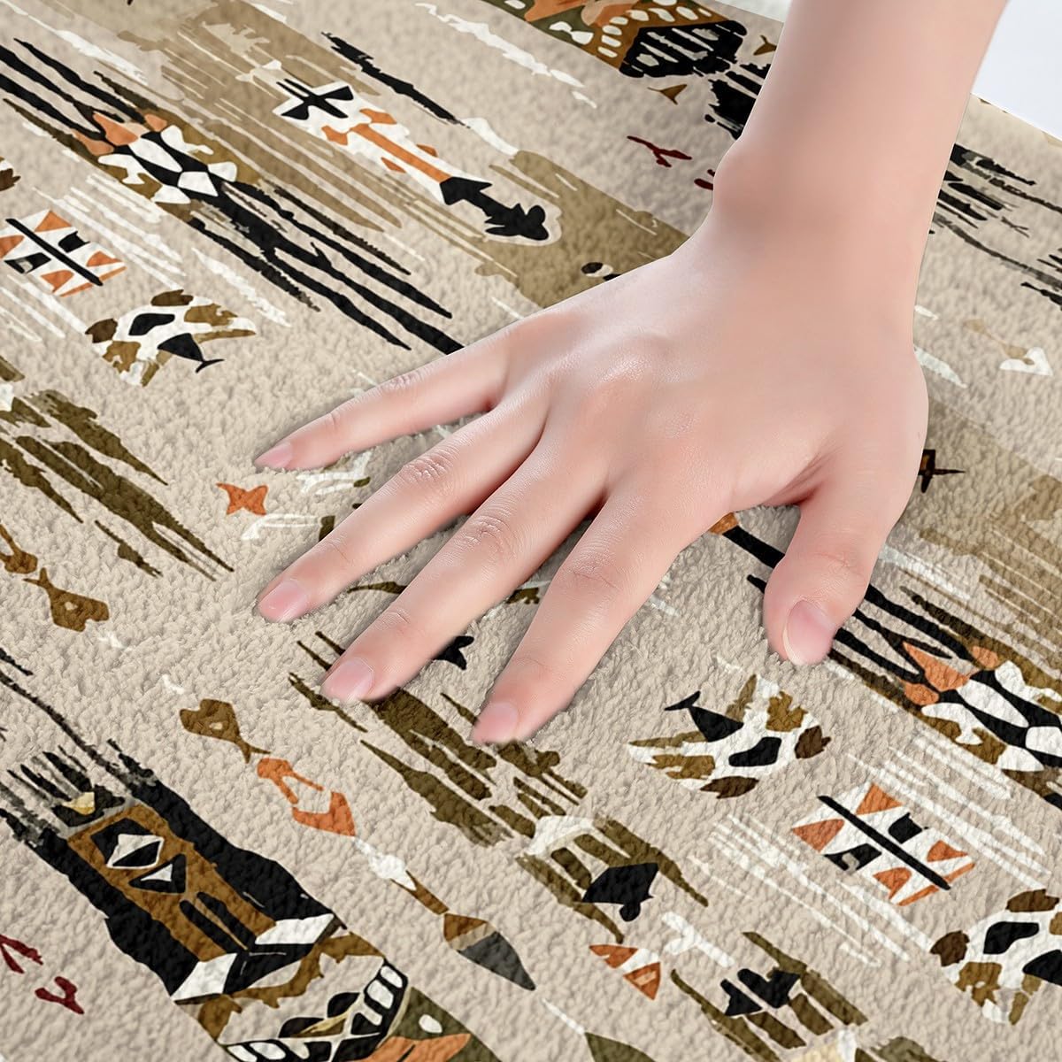 Western Style Bath Mat 16x24 Geometric Aztec Rug