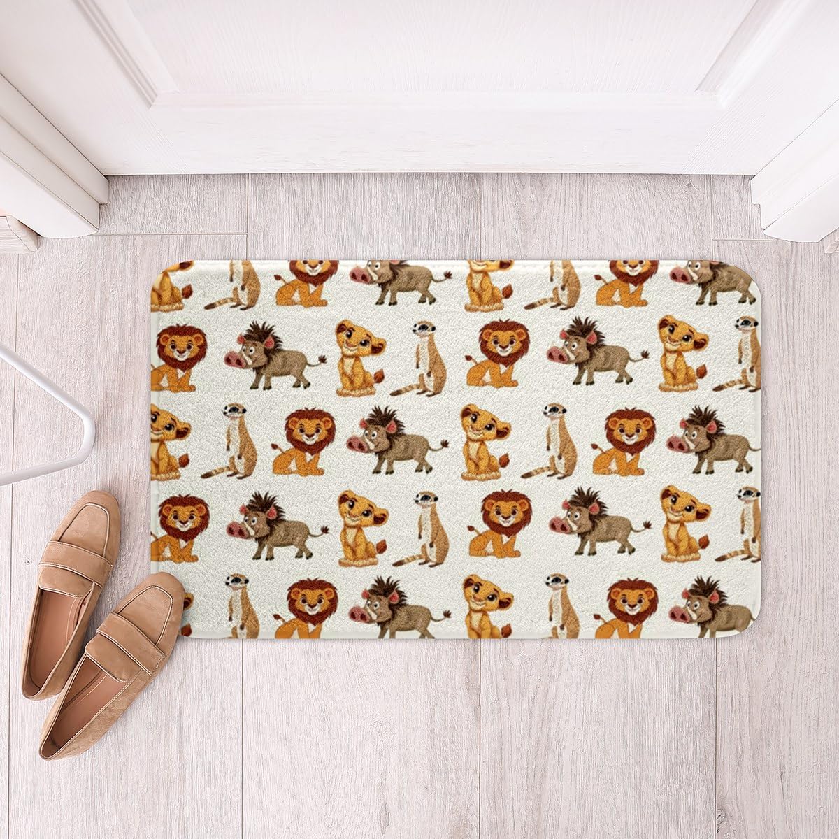 Jejeloiu Cartoon Lion Bath Rug 16x24 Inch
