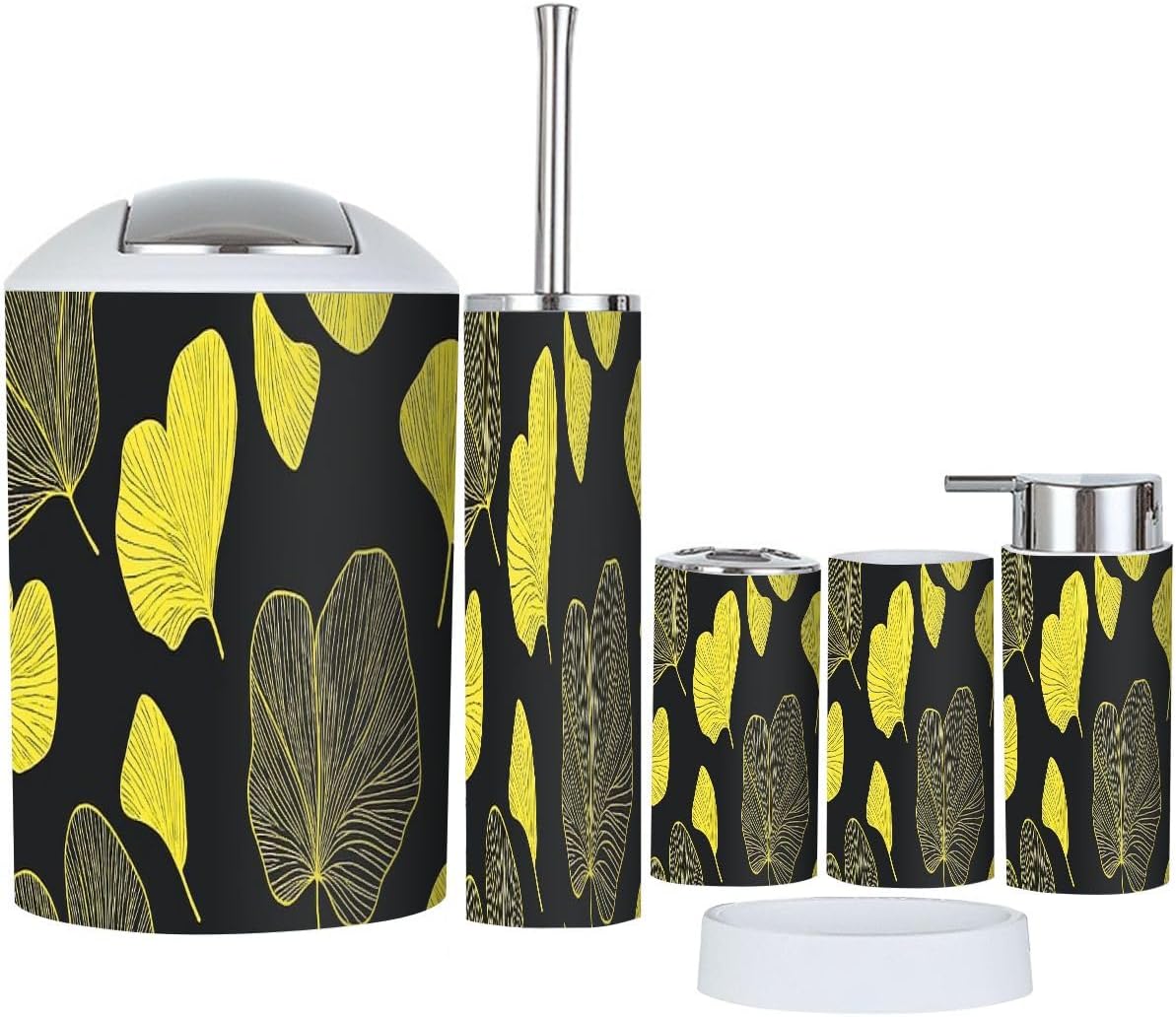 Boho Style 6-Piece Bathroom Accessory Set 1