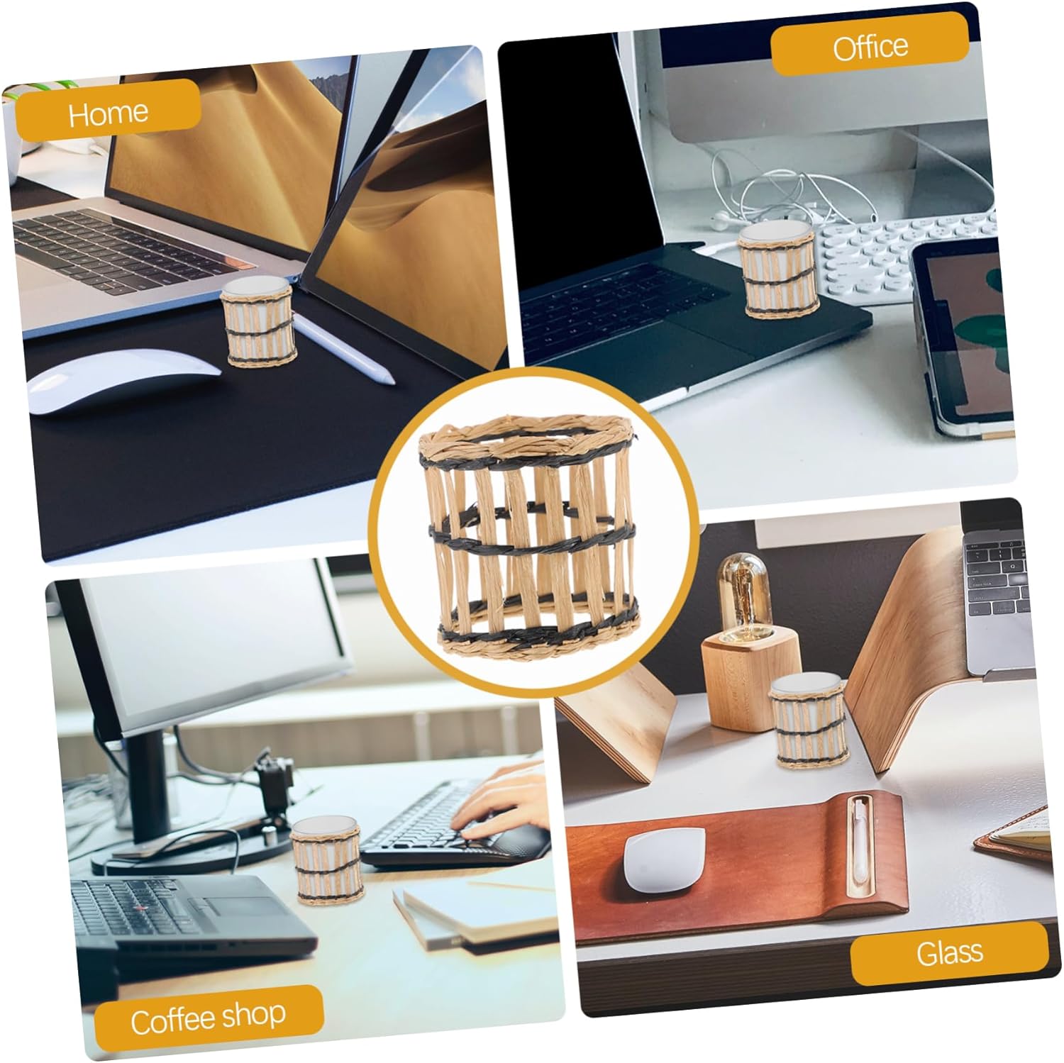 NAMOARLY Glass Cup Covers for Elegant Beverage Holders