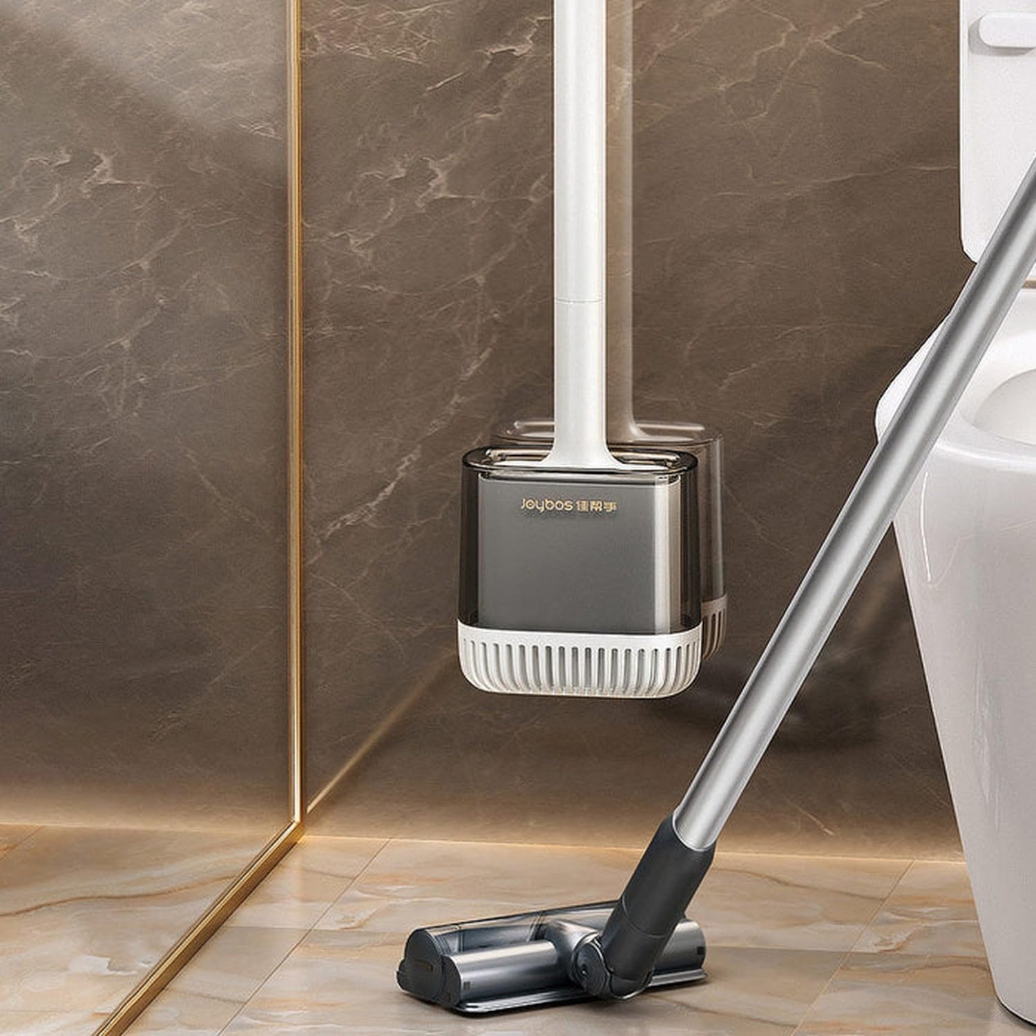 JOYBOS Toilet Brush with 38cm Base 10x6x38
