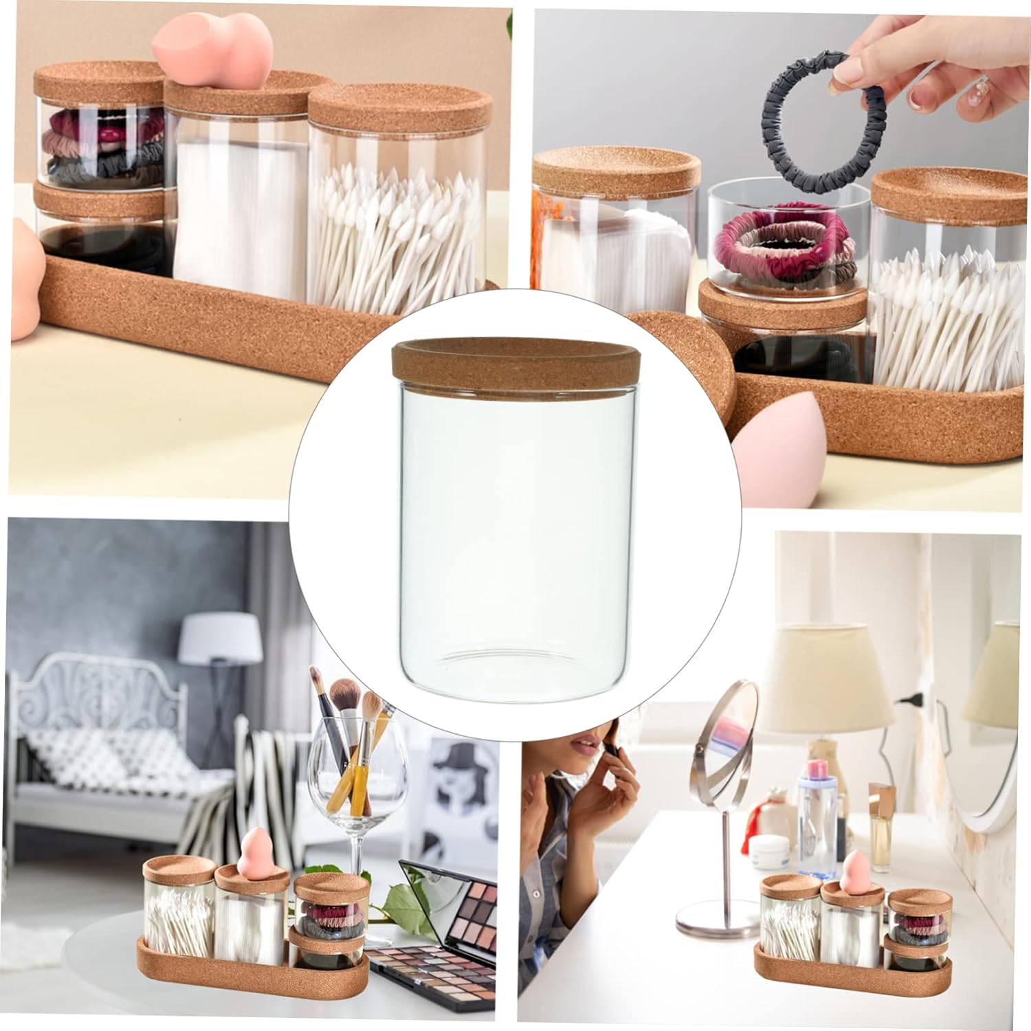 Delicate Bamboo Storage Canister with Clear Lid