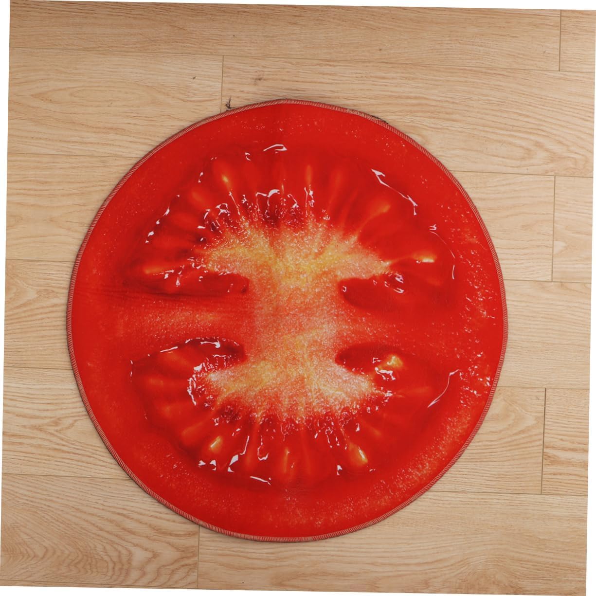Round Non-Slip Foot Mat with Fruit Design