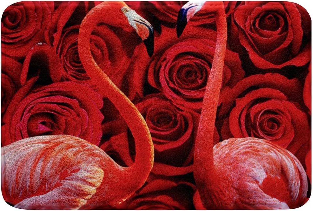 HSTDUNYE Flamingo Area Rug 16x24 Non-Slip Bath Mat
