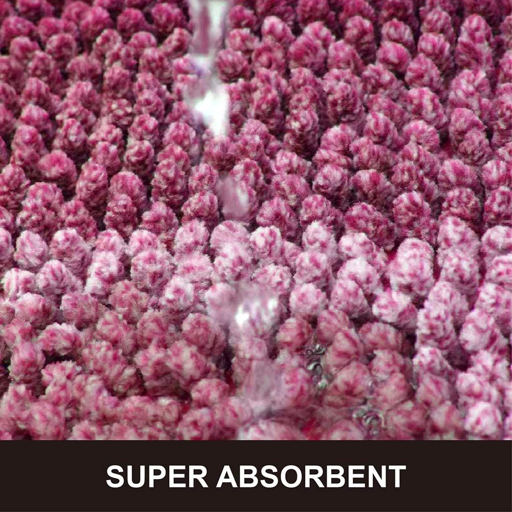 COSY HOMEER Fuchsia Bath Rug 28x18 Inch Non-Slip Super Soft