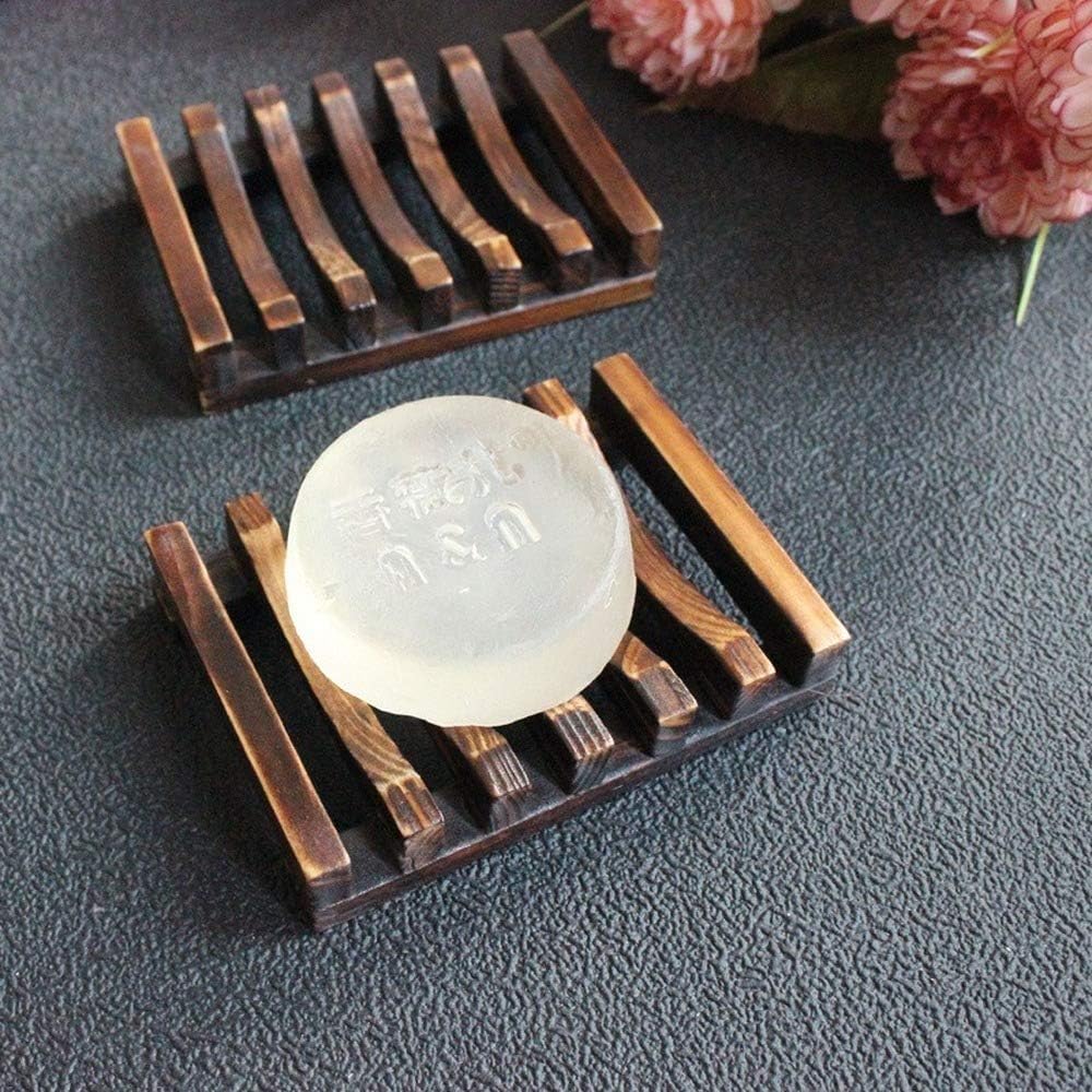 Wooden Soap Dish - 1pcs Natural Pine Wood Holder