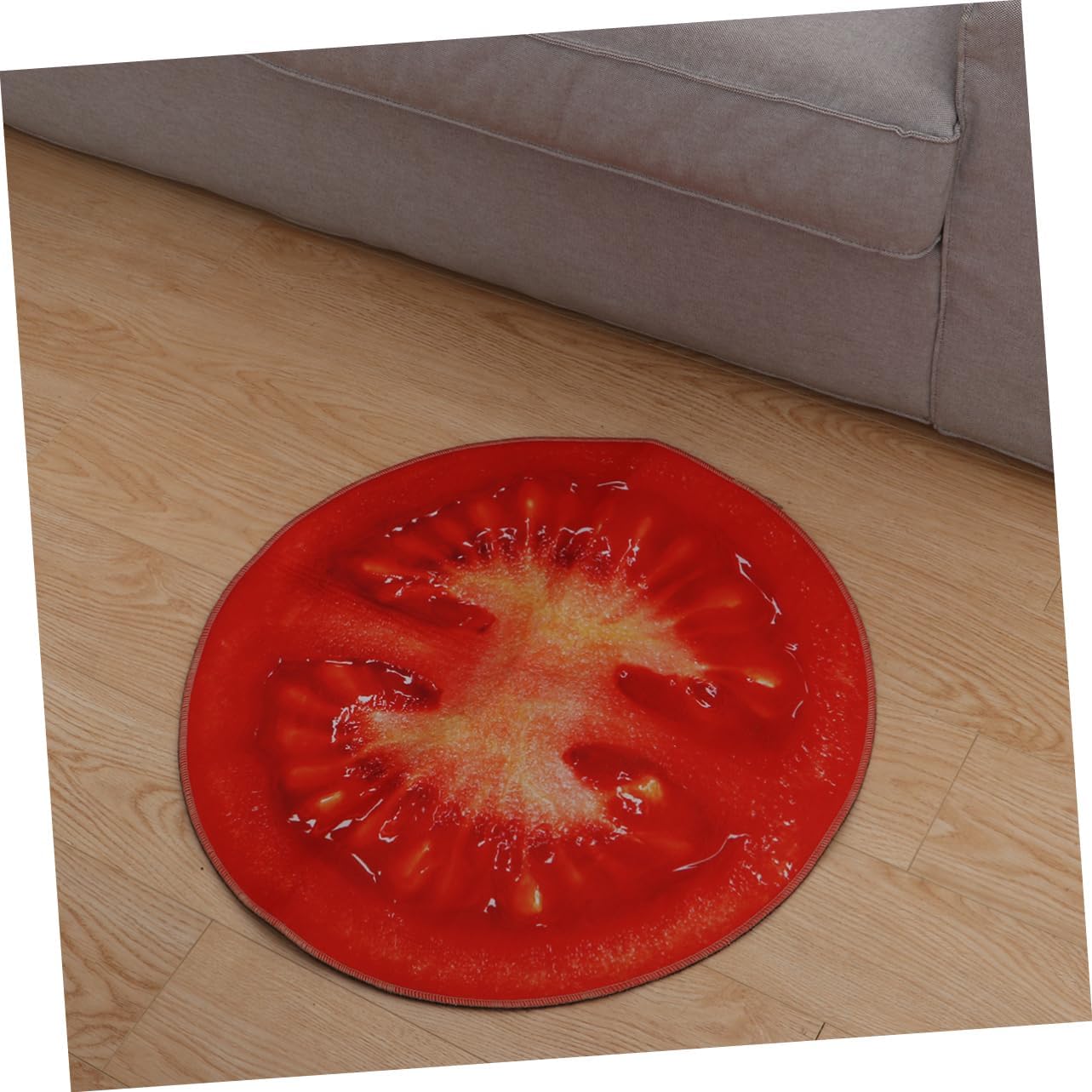 SOLUSTRE Round Non Slip Fruit Print Bath Mat