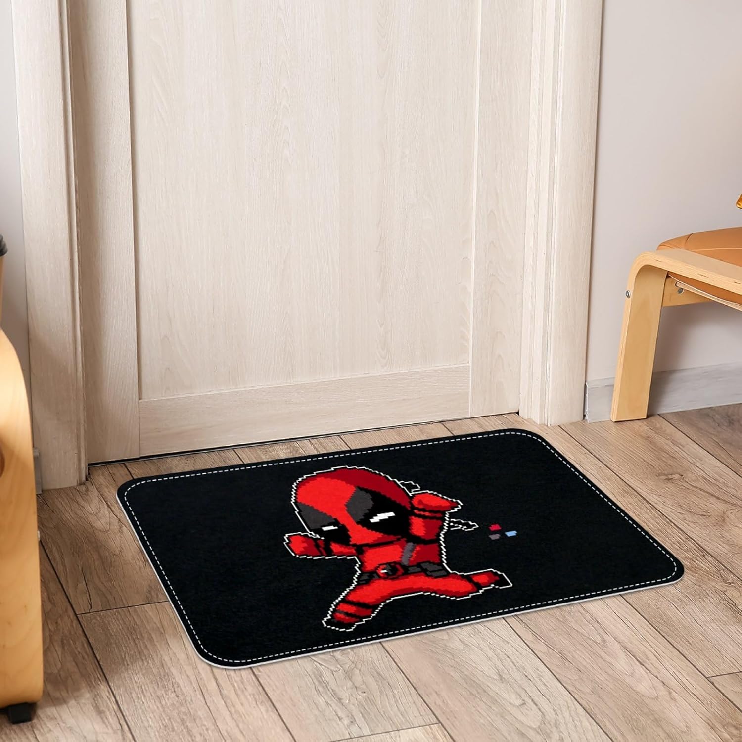 Deadpool Door Carpet Floor Mat with Machine Washable Bath Rugs 60x40cm