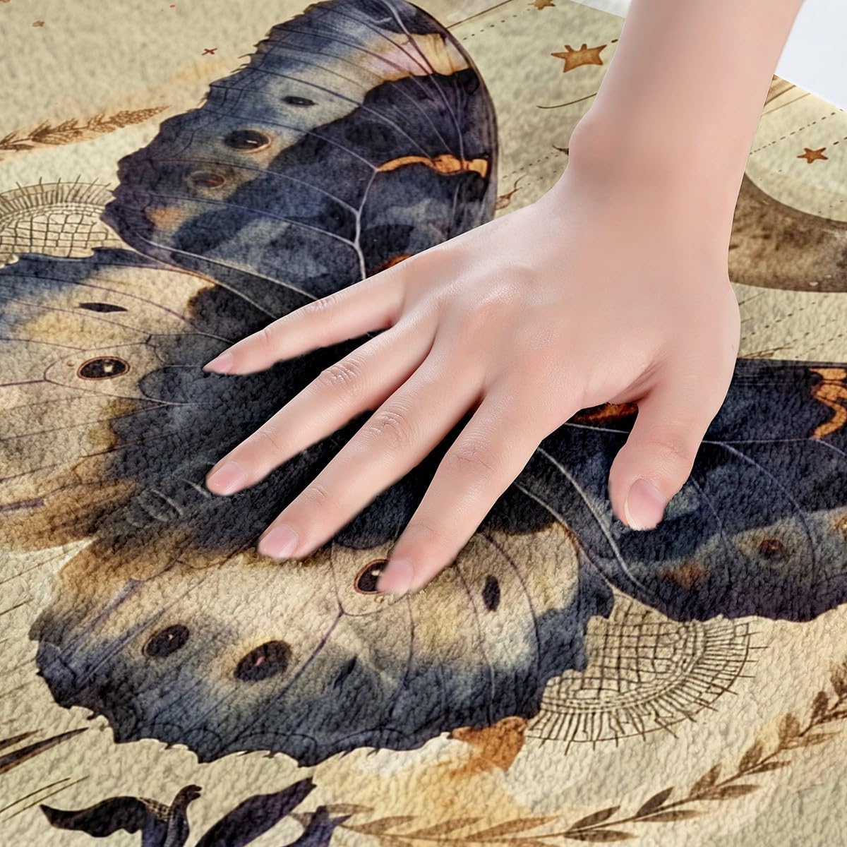 RezsoyeN Butterfly Bath Rug 16x24 Non-Slip
