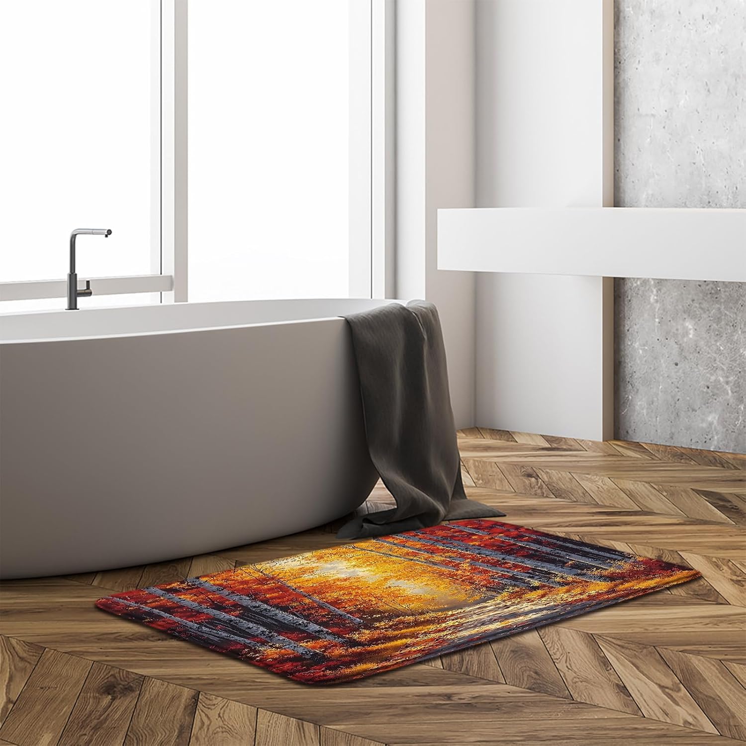 GCTNBJL Rustic Forest Bath Mat 16x24 Inch