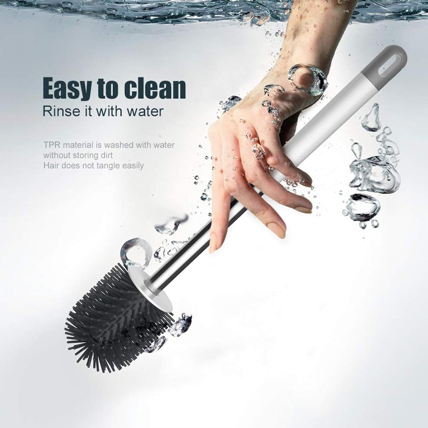 Nkmujil Toilet Brush Holder Set - Drip-Free Slip-Resistant
