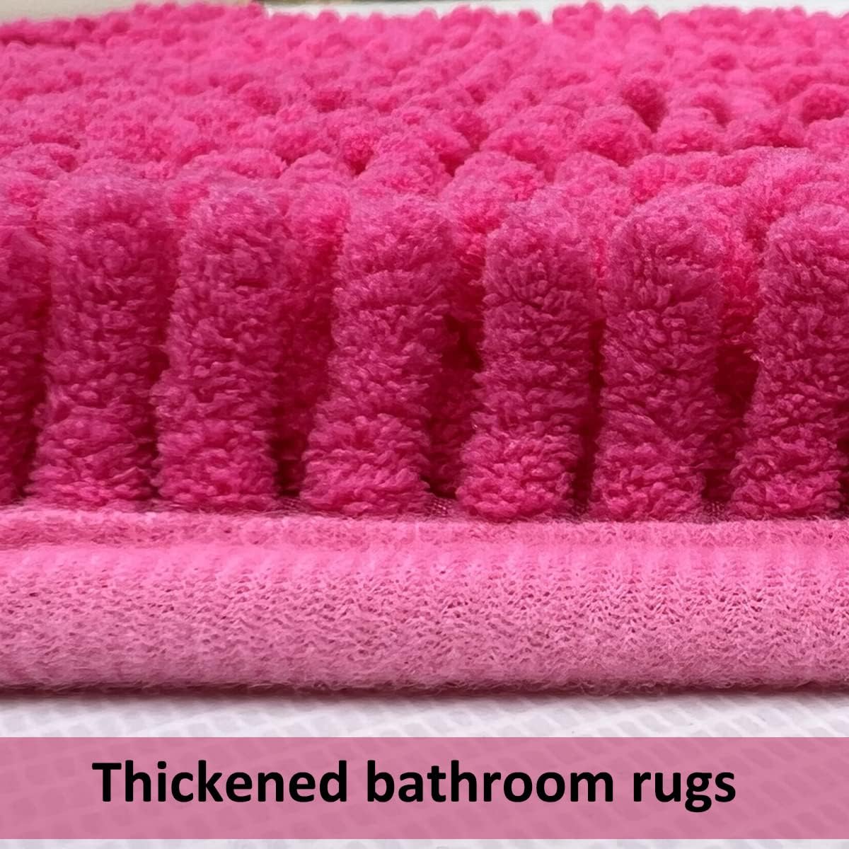 RUN HELIX Deep Pink Plush Bath Set 3 Piece 1