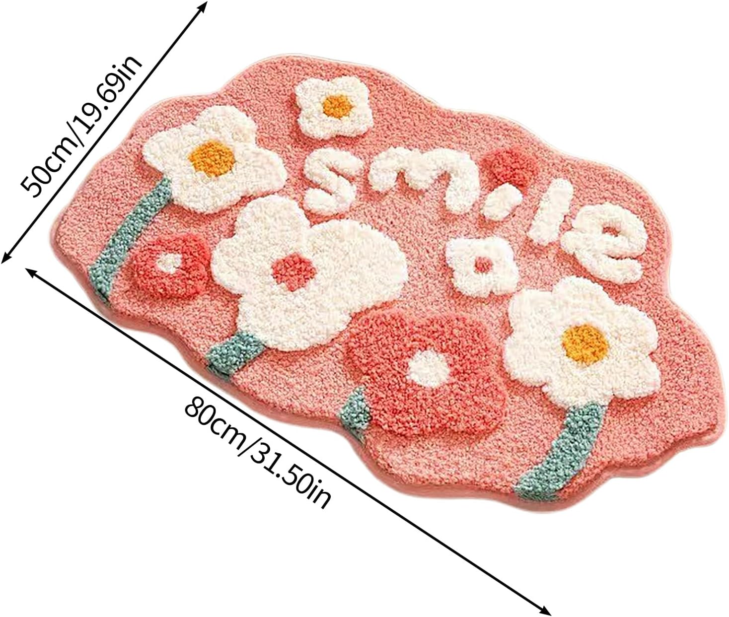 Soft Thick Microfiber Bath Mat with Non Slip Design