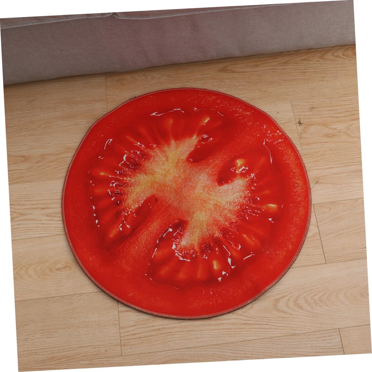 Hoement Round Non-Slip Foot Mat for Bath Living Room
