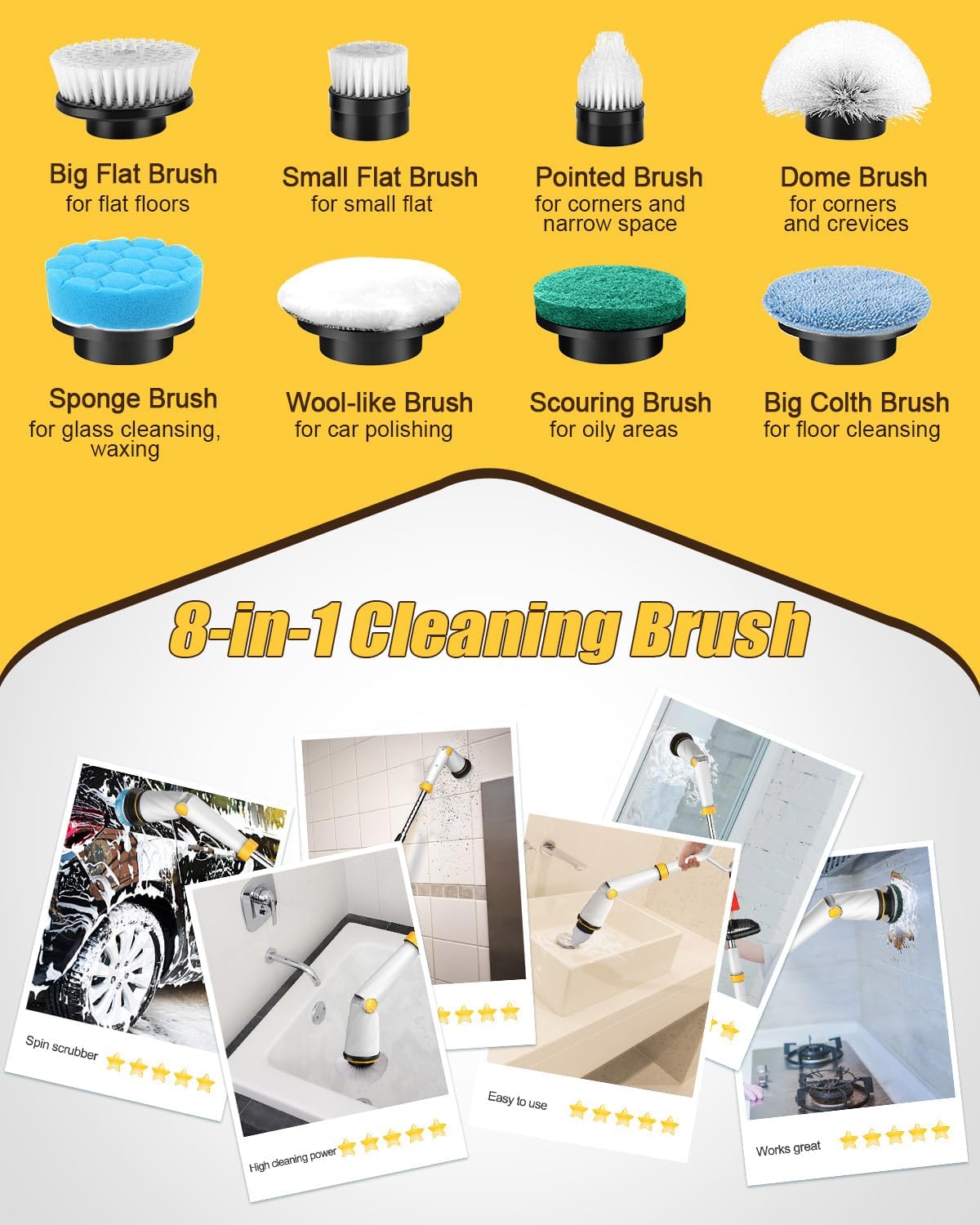 Qimedo Electric Spin Scrubber Q2 Pro with 3 Batteries
