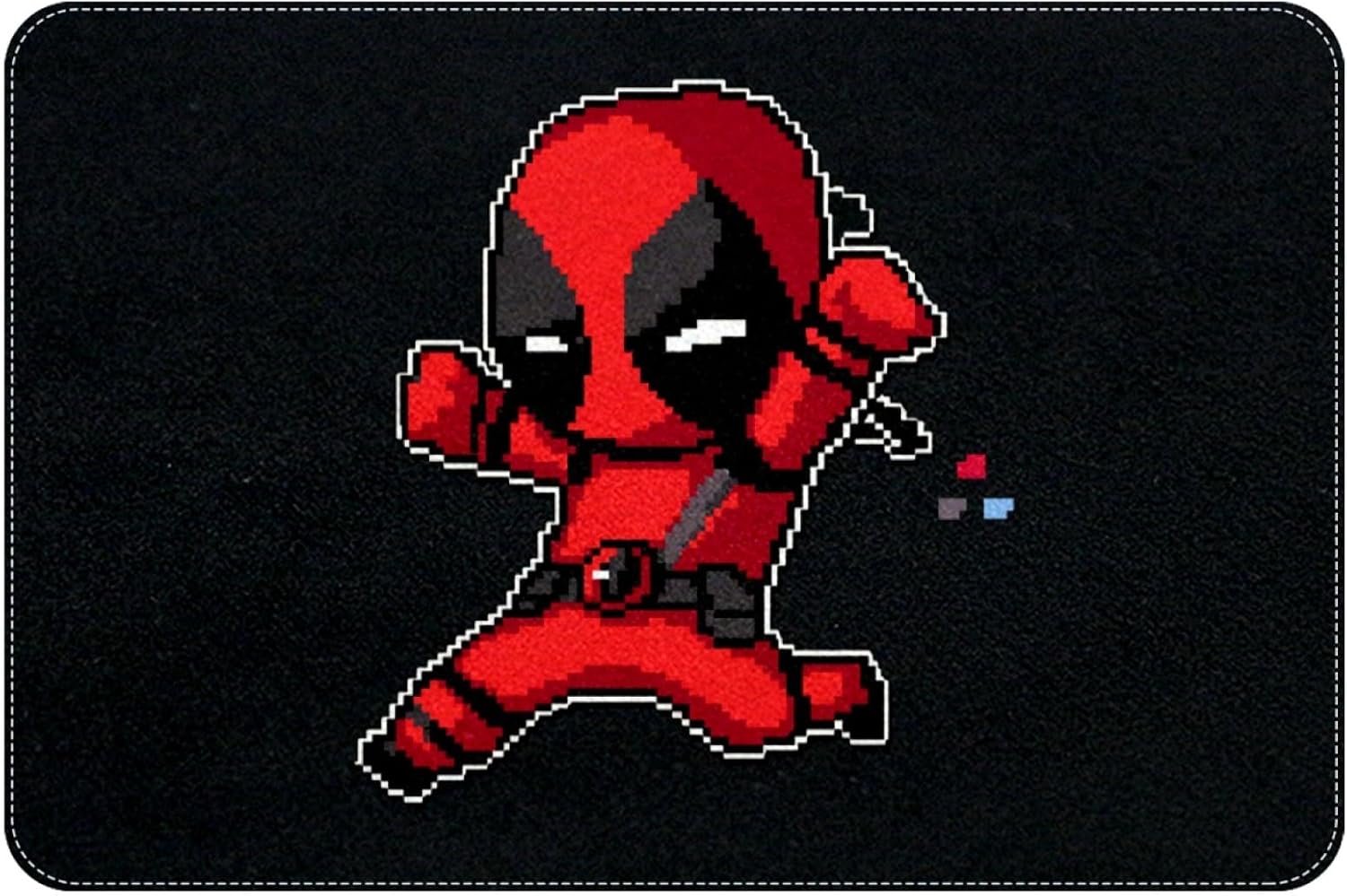 Deadpool Door Carpet Floor Mat with Machine Washable Bath Rugs 60x40cm