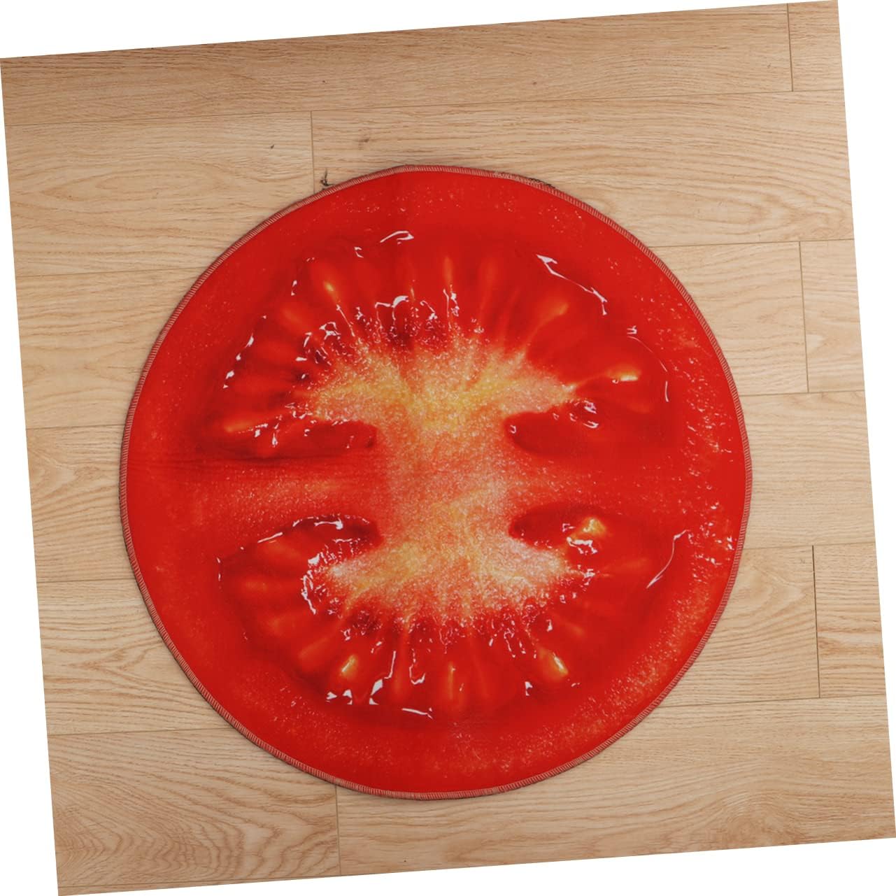 SOLUSTRE Round Non Slip Fruit Print Bath Mat