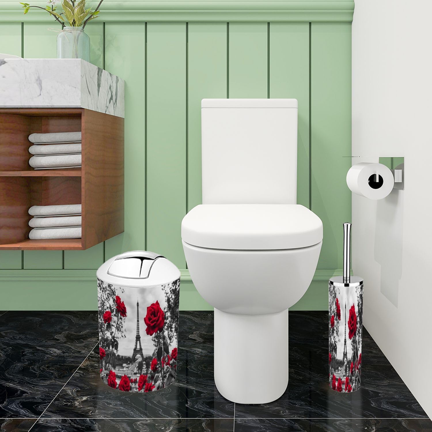 Boho Bathroom Accessory Set 6 Piece Modern