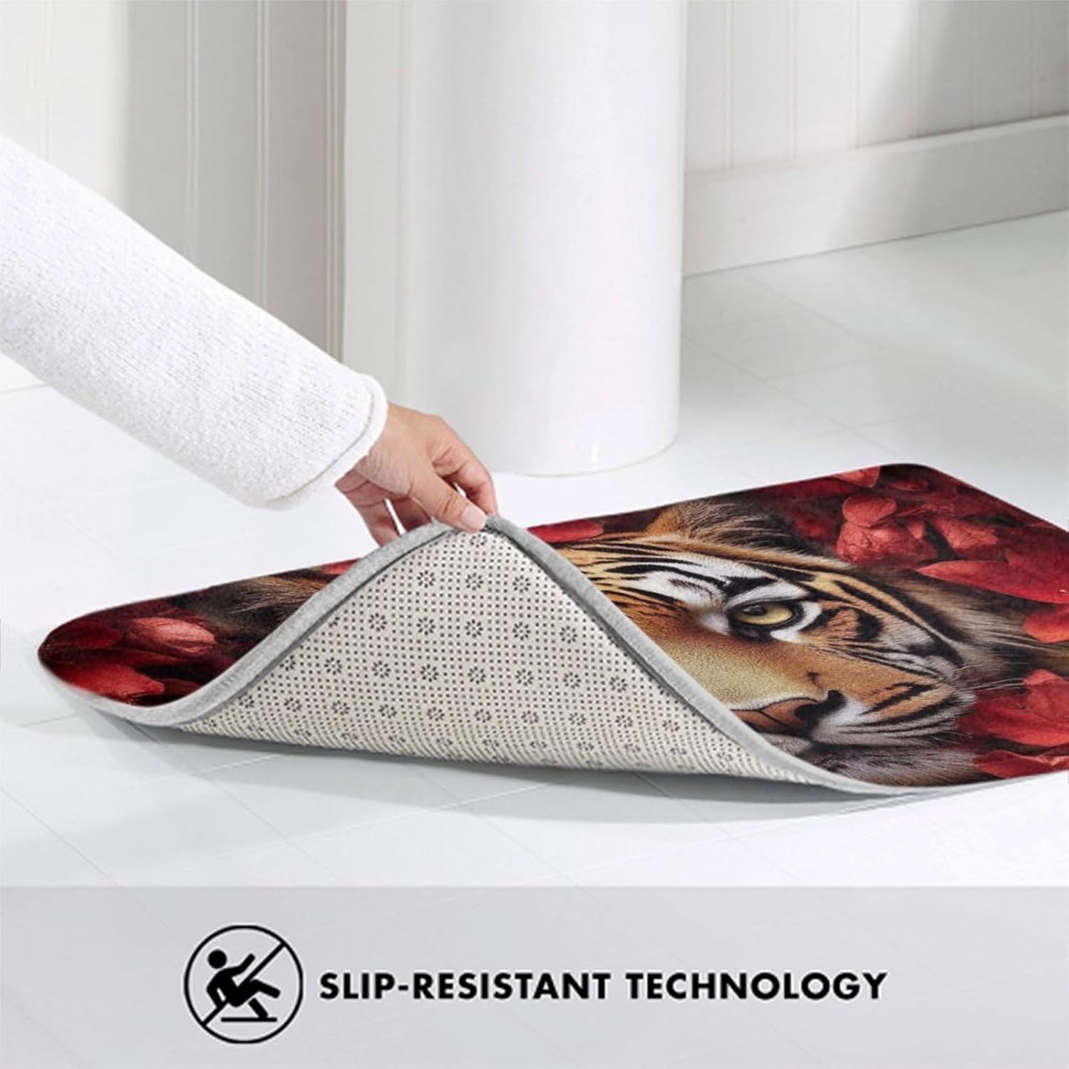 BoomDragon Anti-Slip Memory Foam Bath Mat - 16x24 Inch