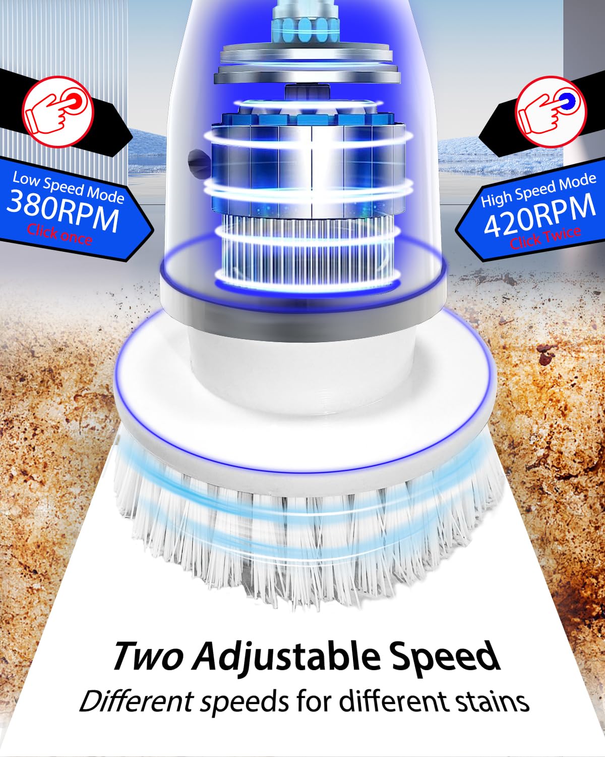 UBeesize Electric Spin Scrubber with 8 Replacement Heads