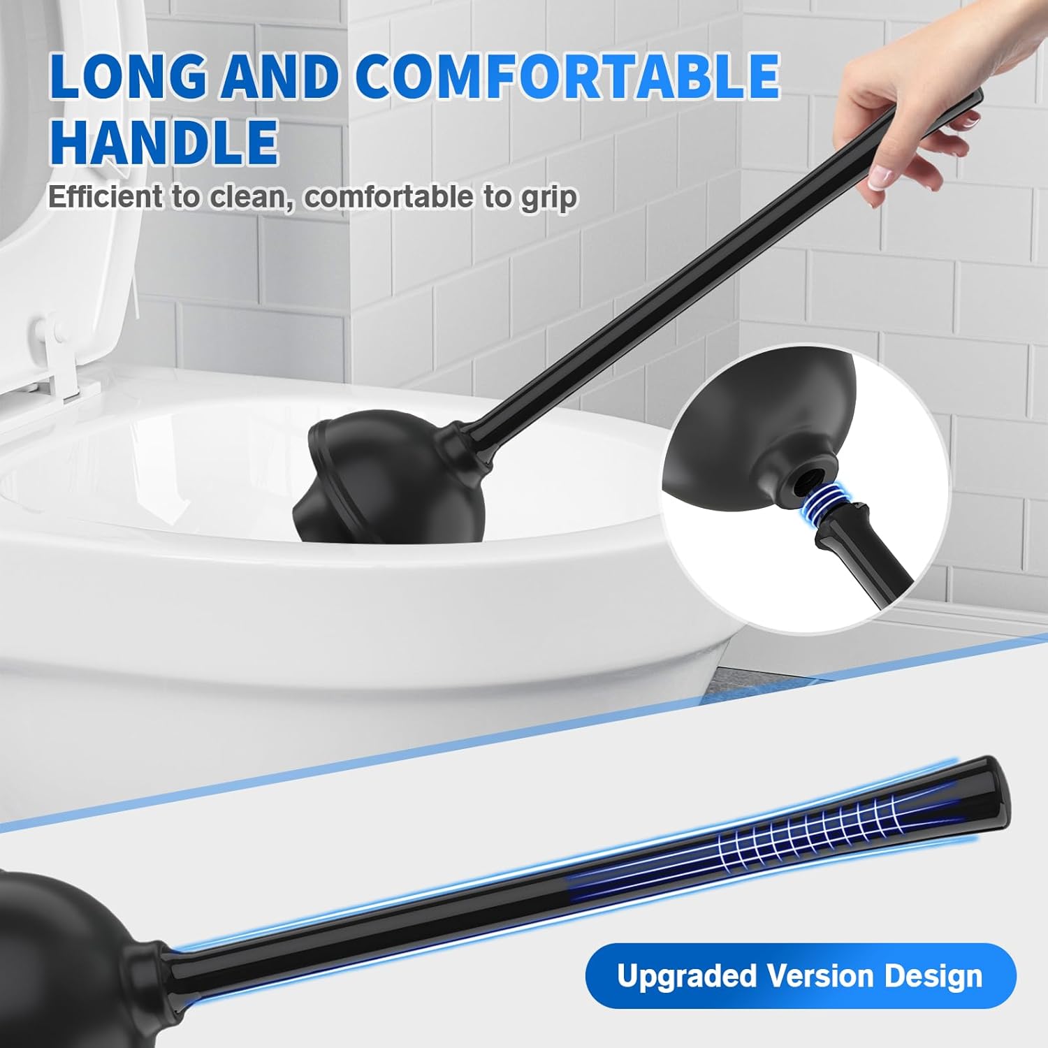 LOVLOY 3PCS Toilet Plunger and Brush Set 1