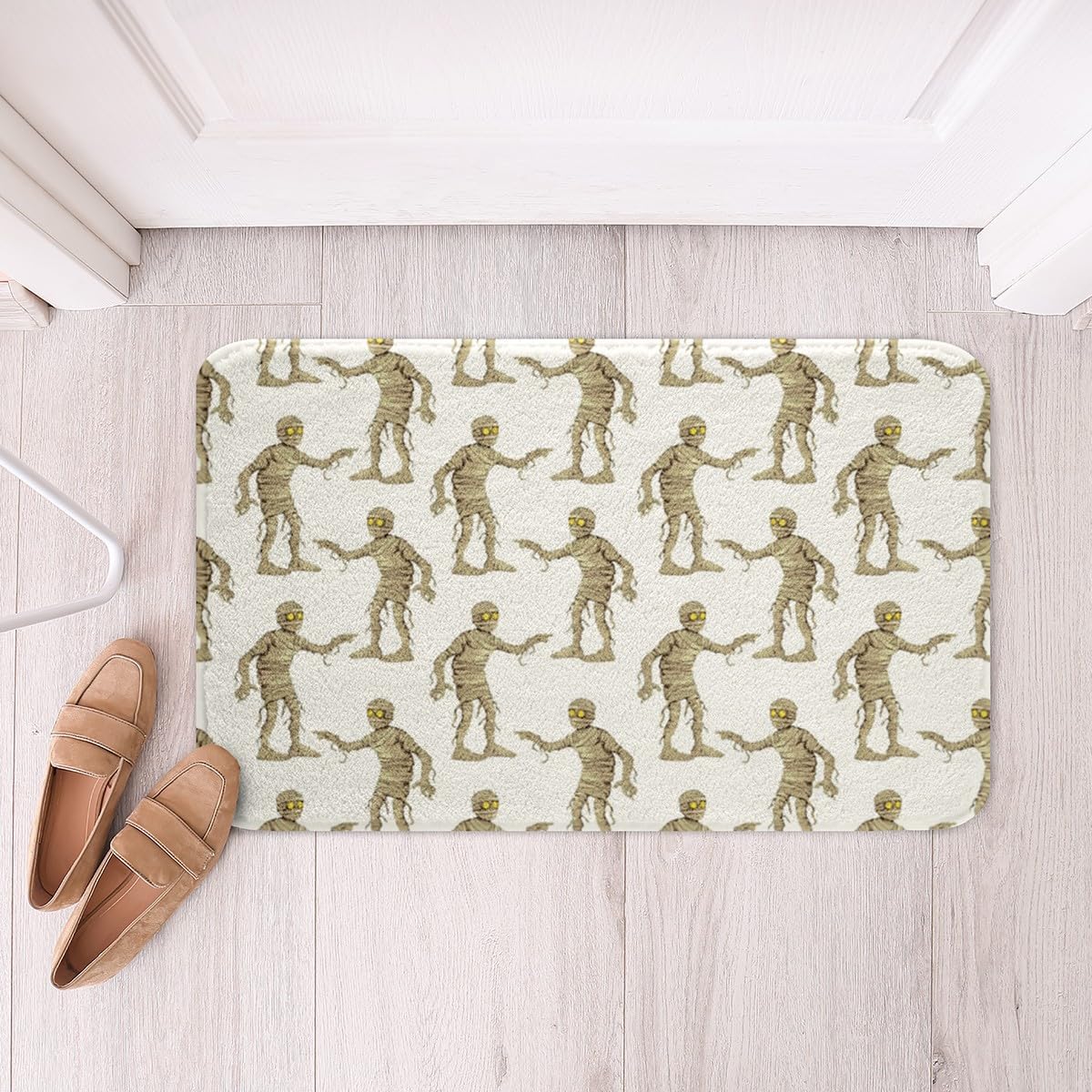 Feelyou Halloween Bath Rug 16x24 Inch Gothic Bones Style