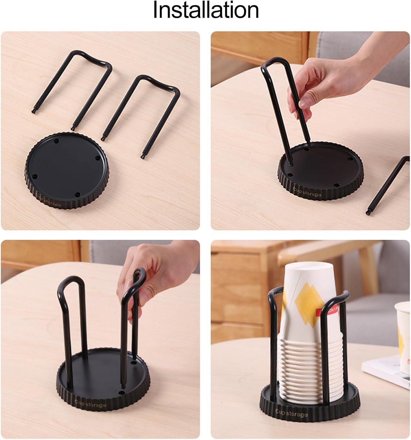 Curfair Paper Cup Holder Dispenser for Kitchen and Bathroom