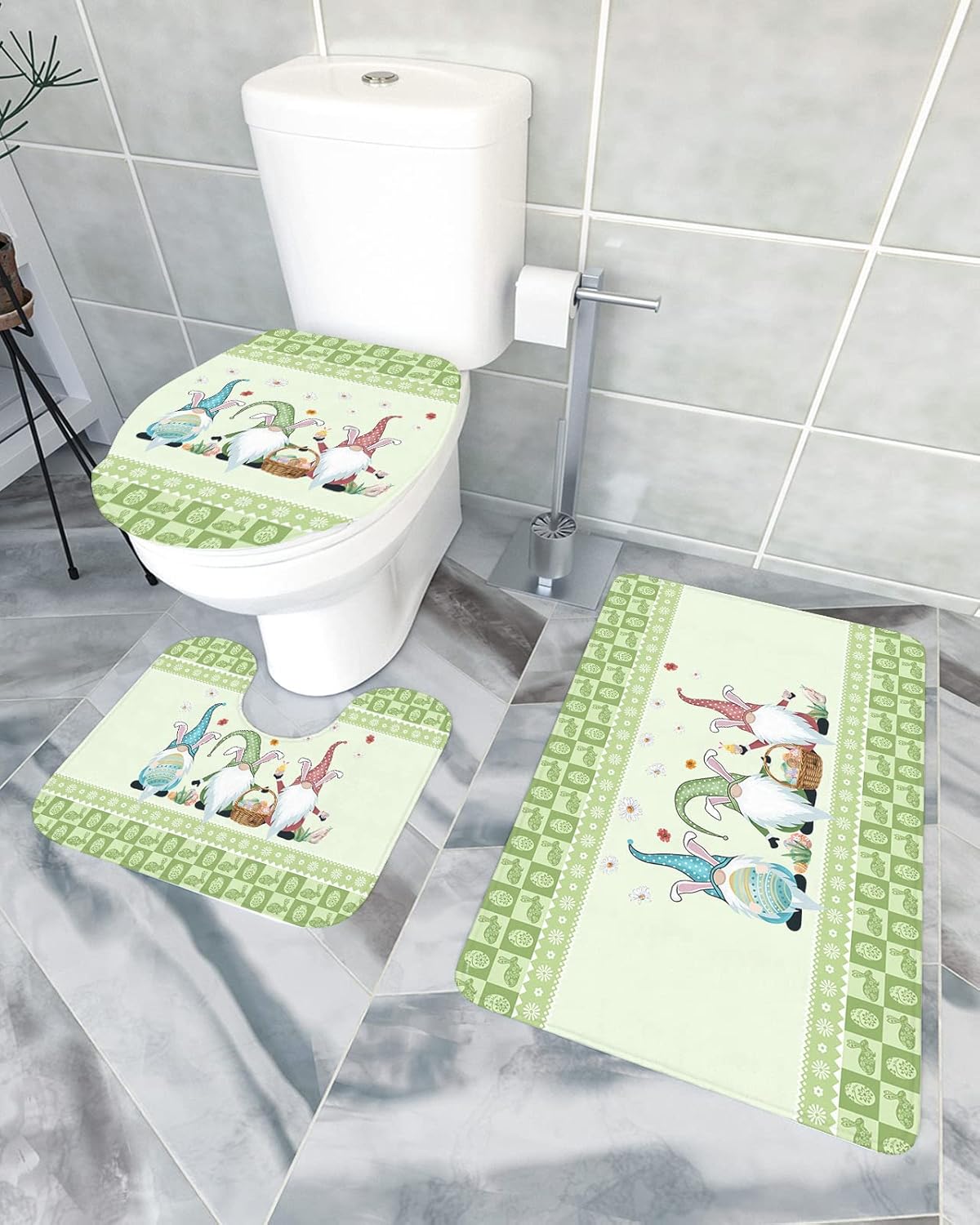 YESOF66 3 Piece Bathroom Rug Set with Non-Slip Anti-Slip Design 1