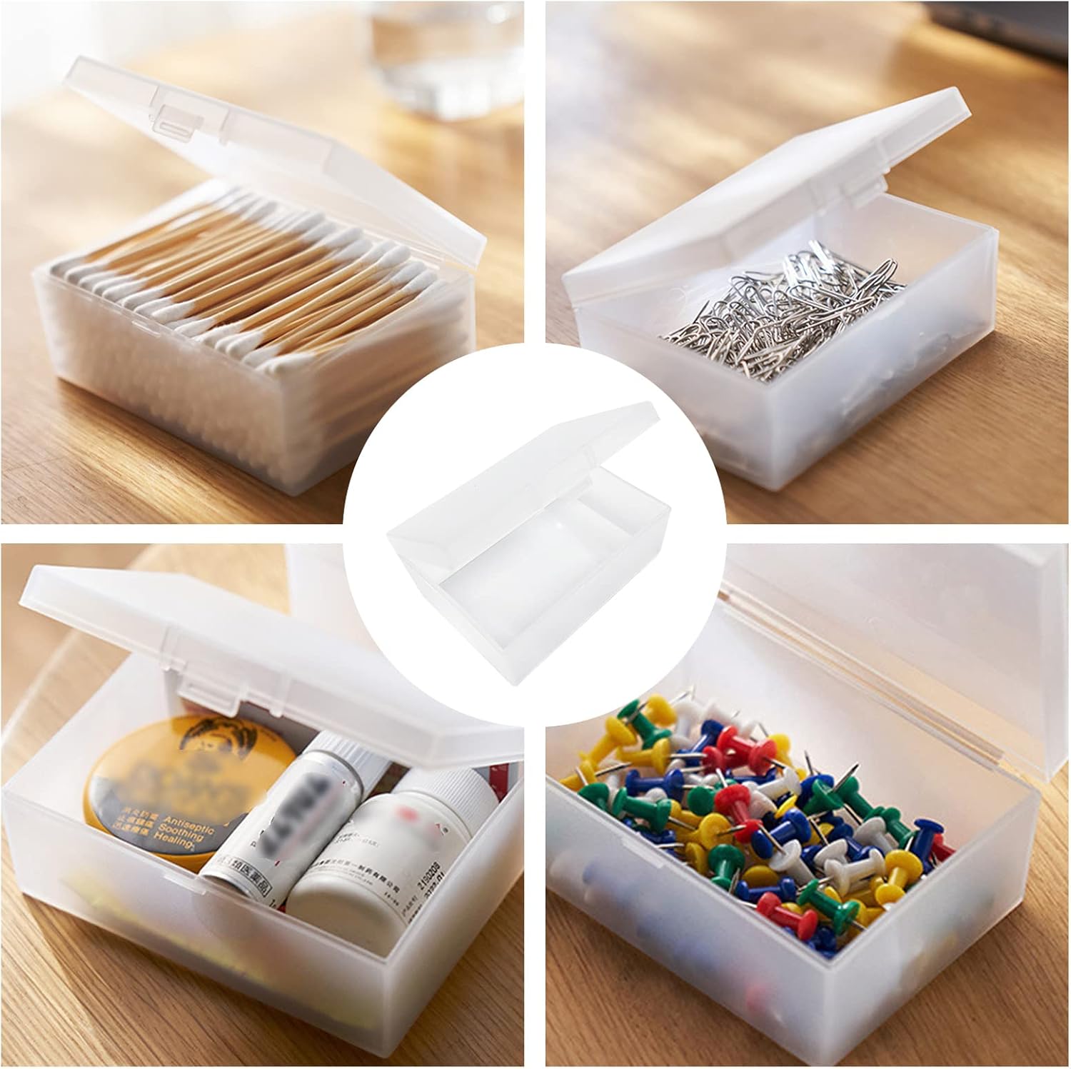 2 Pack Cotton Pads Holder Organizer for Travel and Bathroom Use