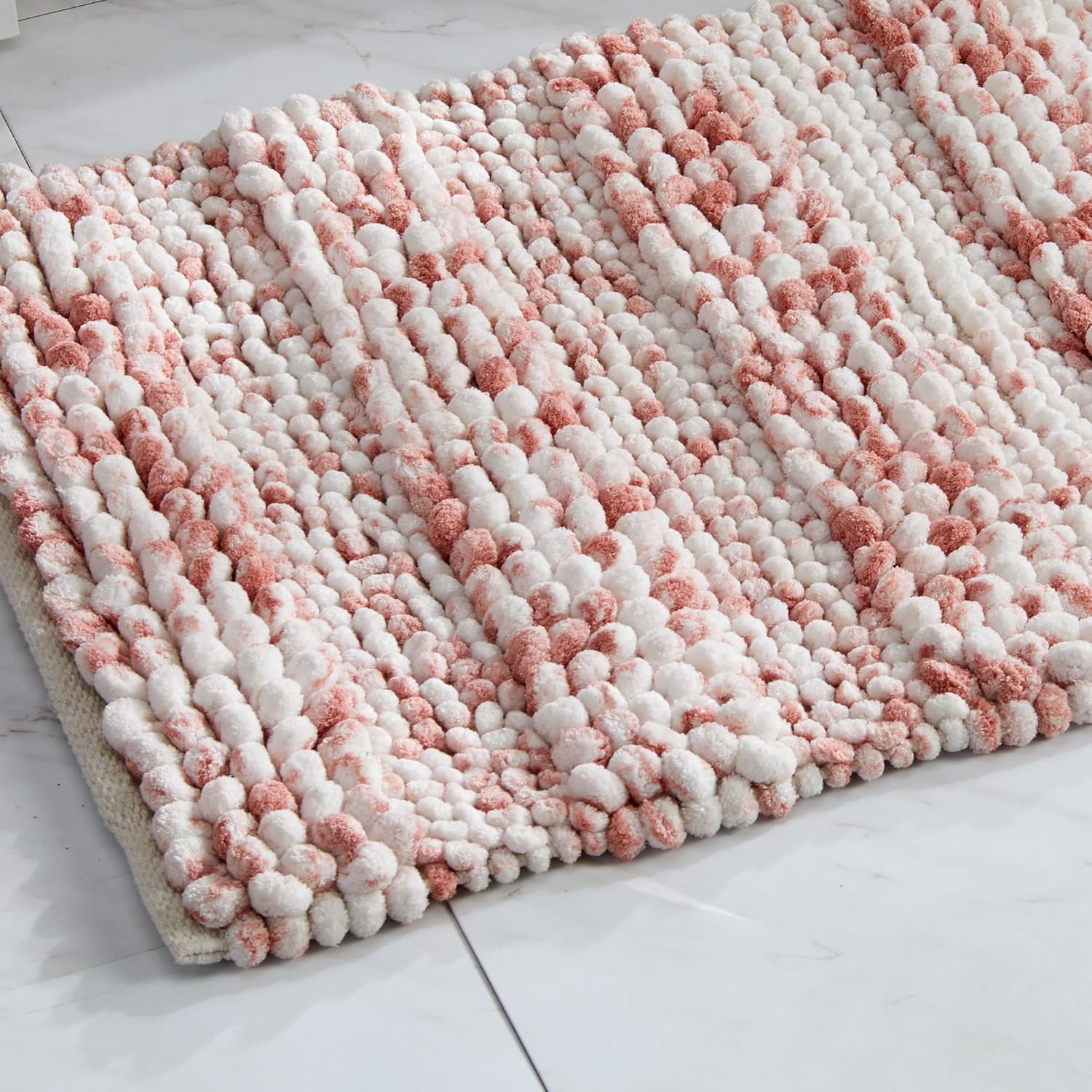 Luxury Dusty Rose Plush Bath Rug