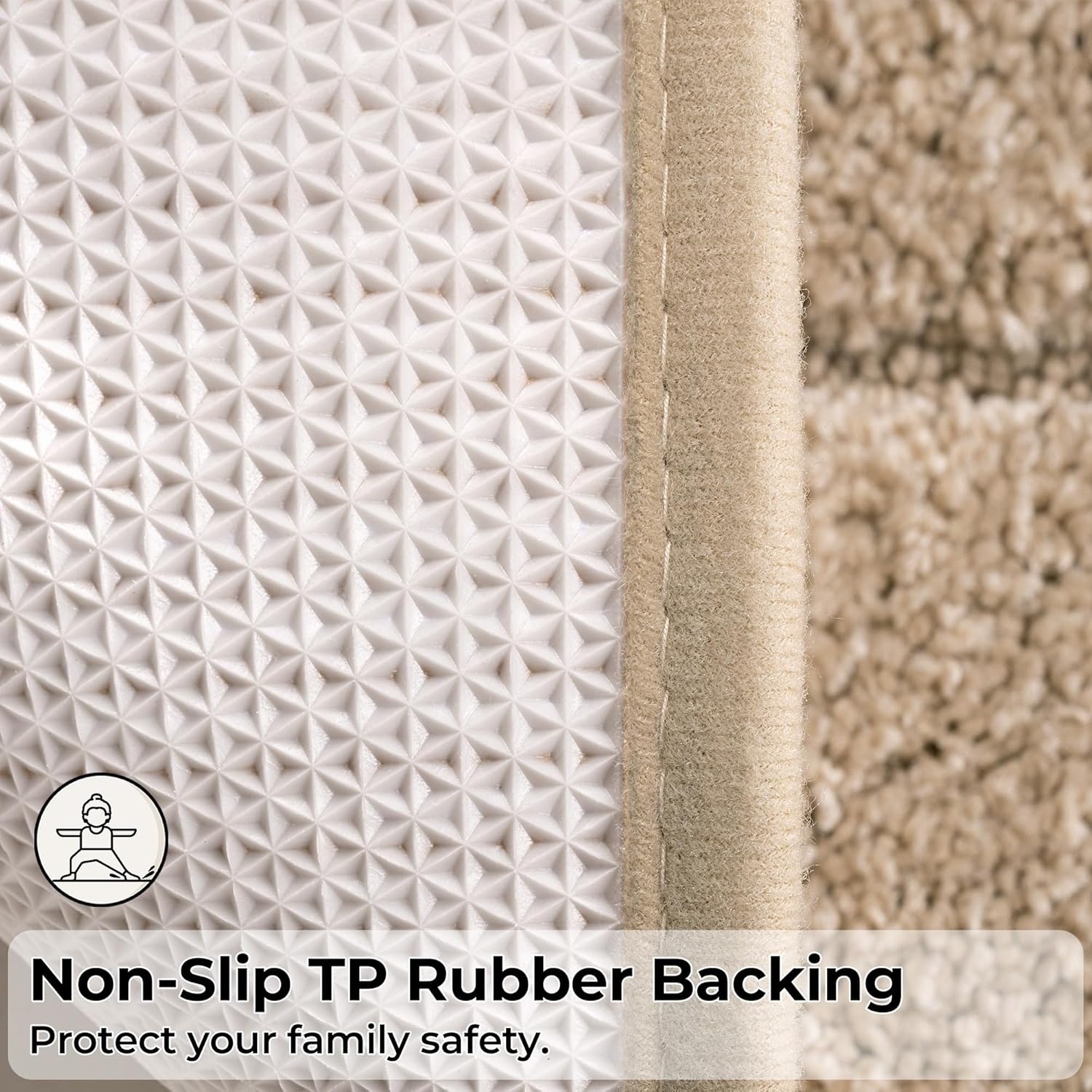 GRANNY SAYS 2-Piece Bath Rug Set Non-Slip Washable