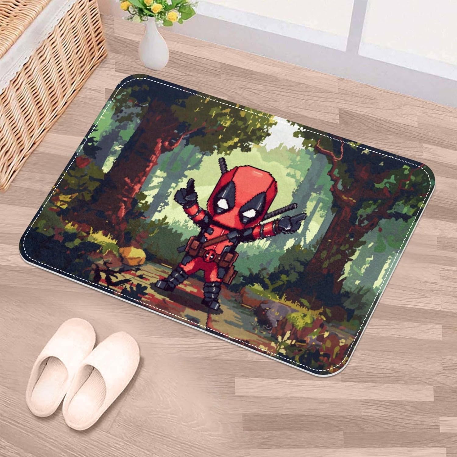 CMJSGG Deadpool Chair Rug - 60x40cm Machine Washable