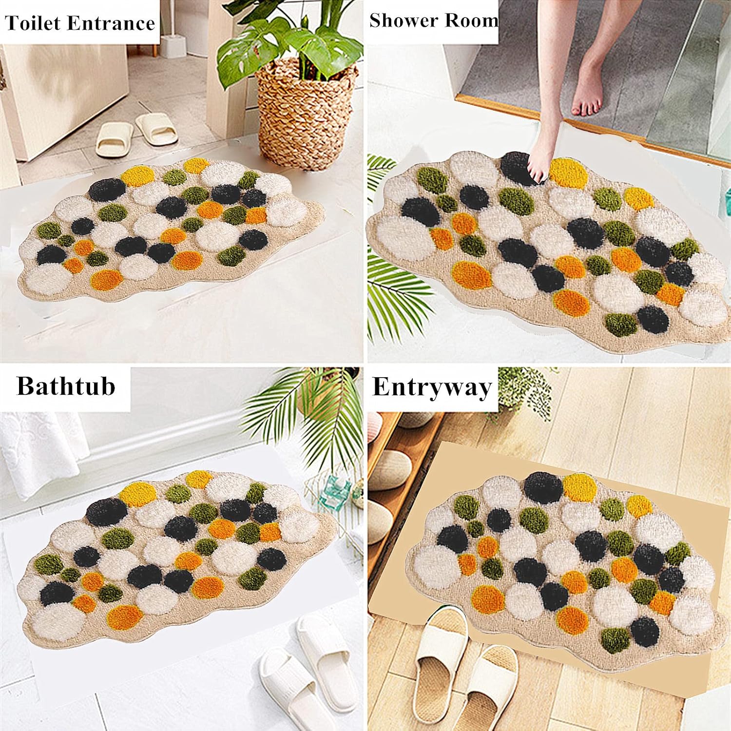 UKELER 3D Moss Bath Rug Decor 315x197