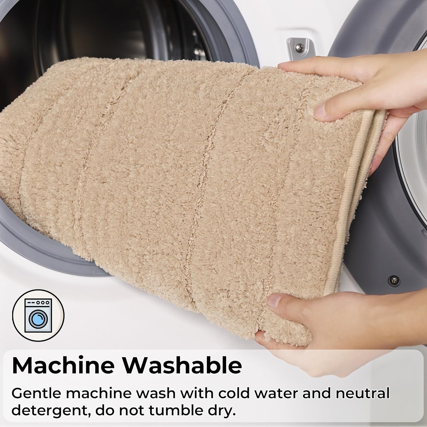 GRANNY SAYS 2-Piece Bath Rug Set Non-Slip Washable