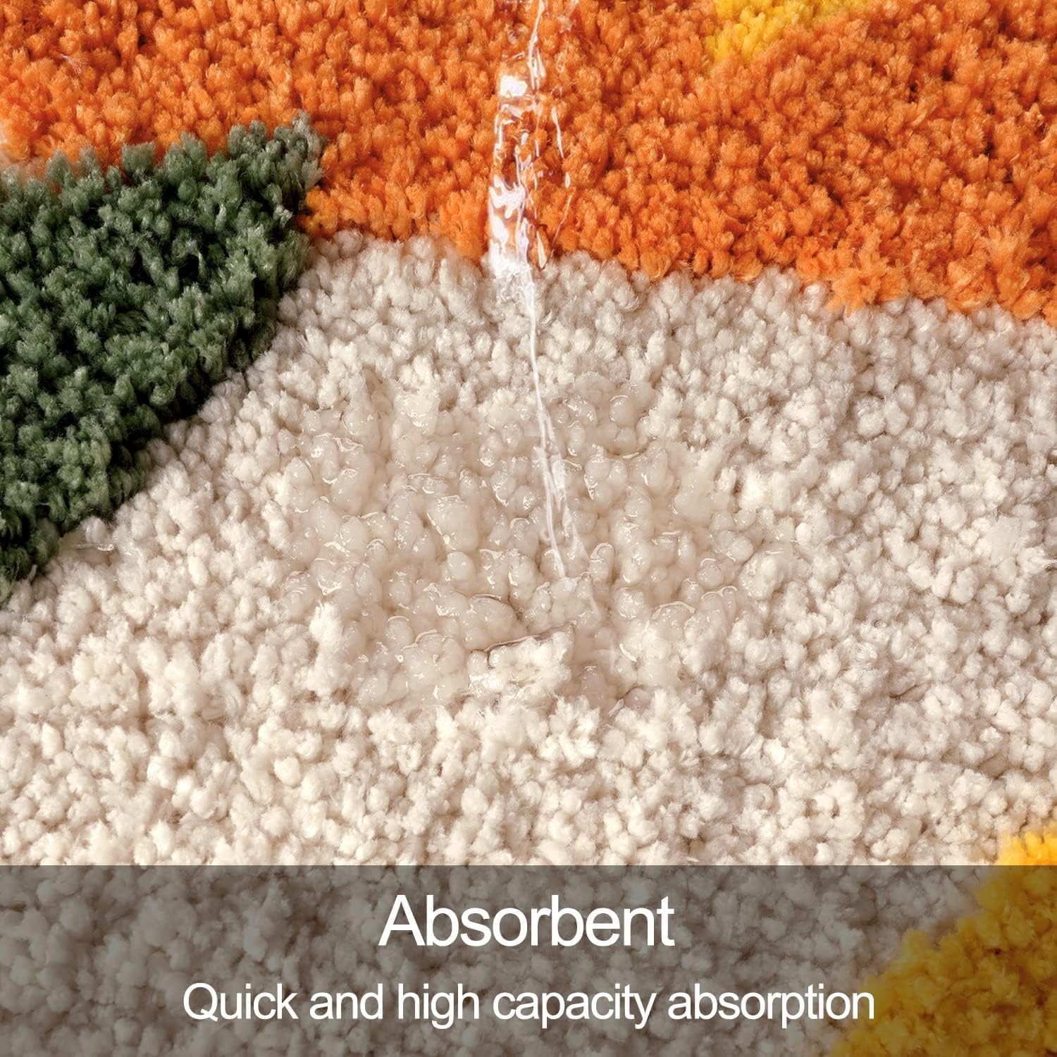 Uphome Colorful Abstract Leaves Bath Rug 1