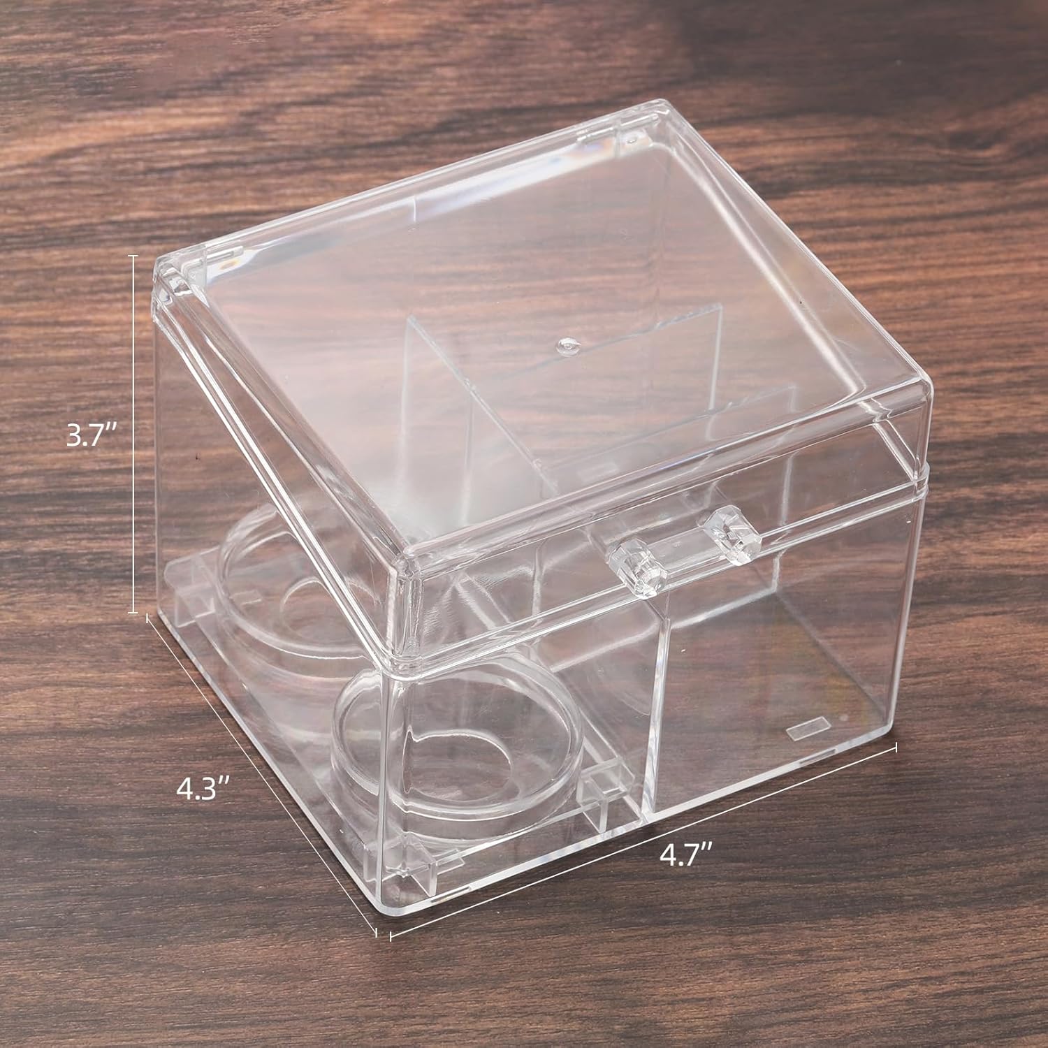 4-Grid Qtip Holder Organizer for Cotton Pads and Makeup Tools