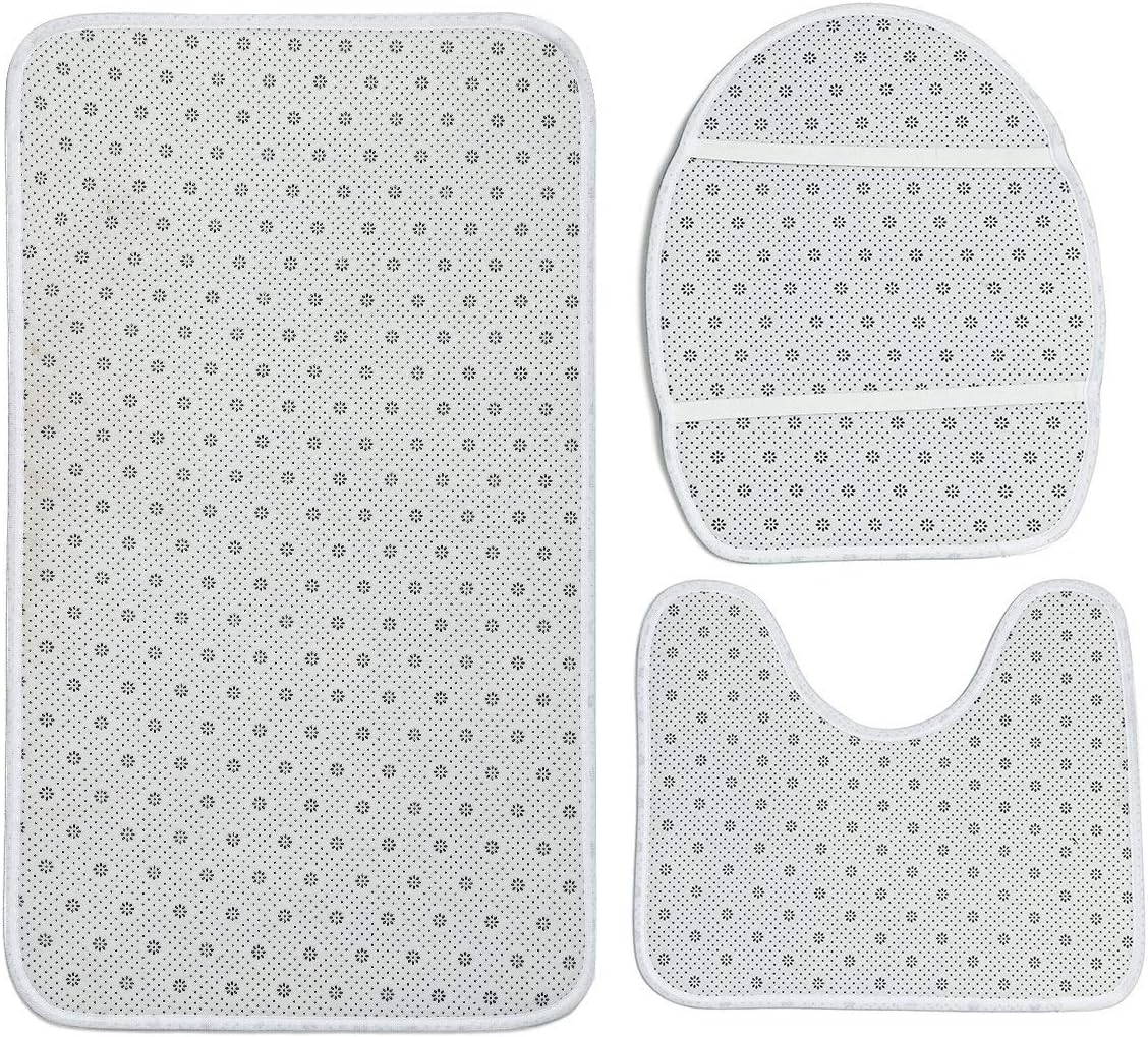 YESOF66 3 Piece Bathroom Rug Set Non-Slip 1