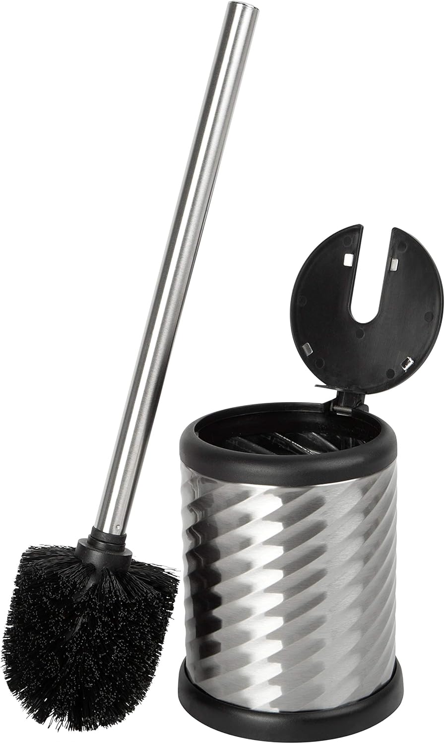Bath Bliss Self-Closing Lid Toilet Brush Holder