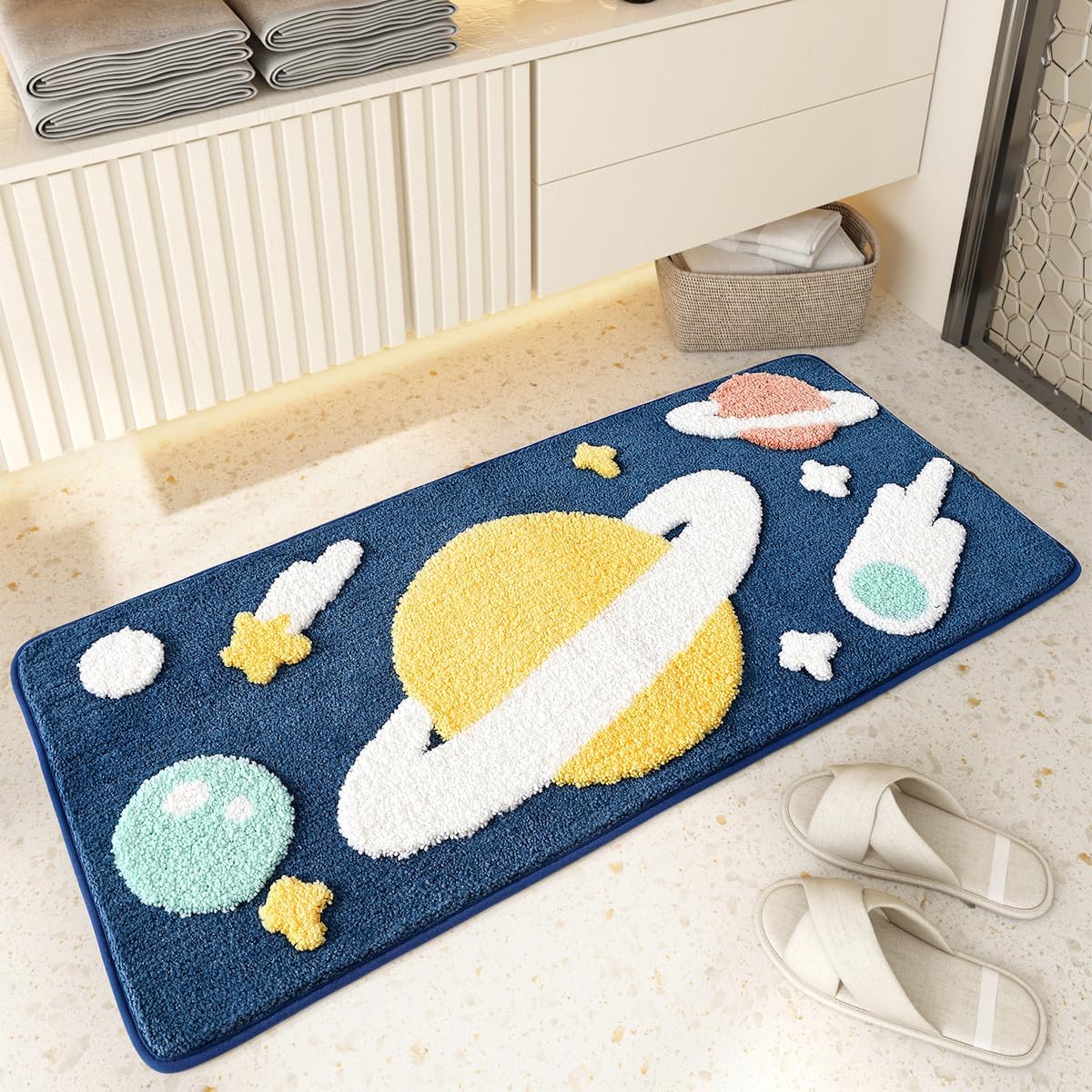 Tyrafry Cute Space Bath Rug Mat 16x31 1