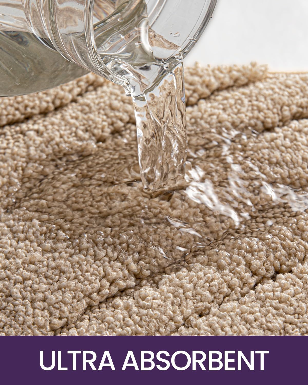 DEXI Bathroom Rug Mat 24x36 Beige